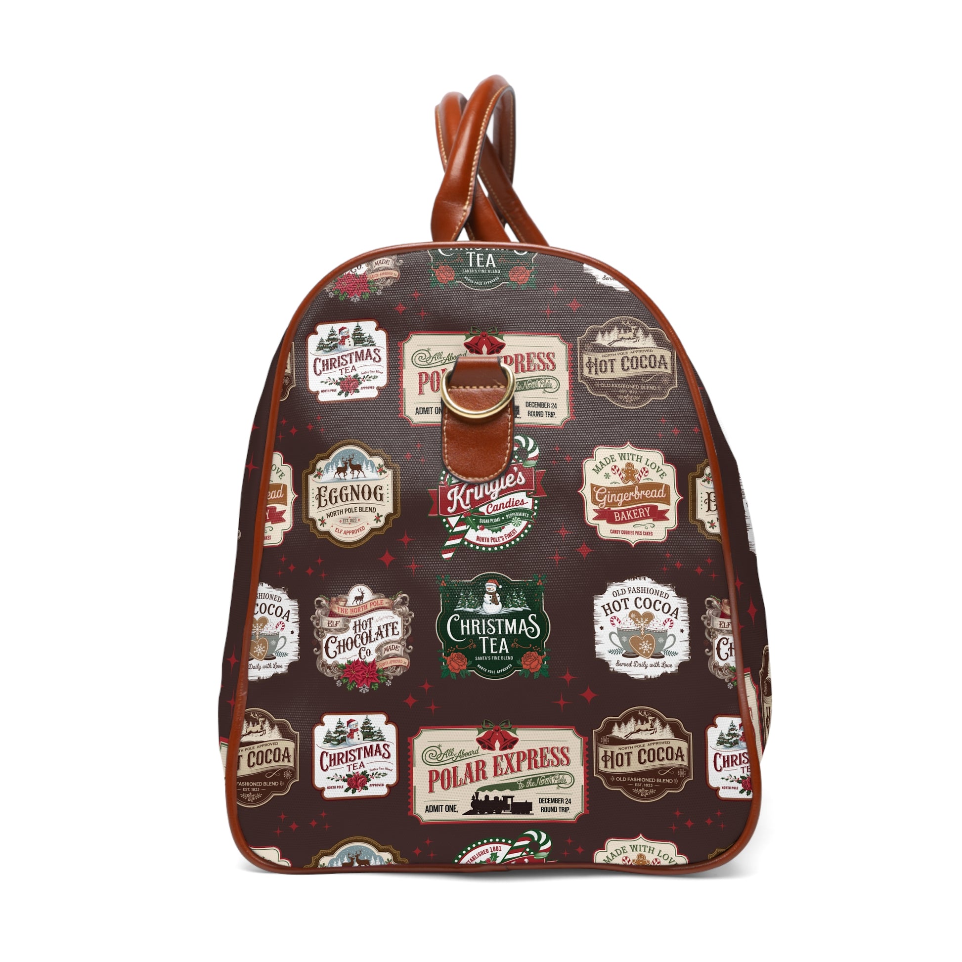 Retro Christmas Signs Travel Bag Perfect for Holiday Trips & Weekend Getaways Stylish & Durable Overnight Bag with Vintage-Inspired Holiday Design for Festive Travel - MRSBYVALLE