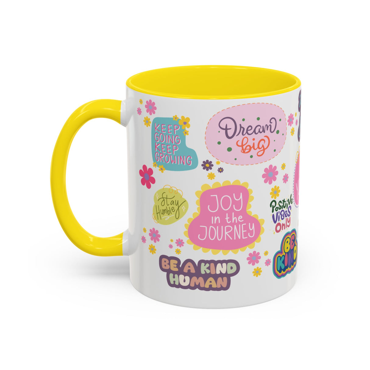 Good Vibes Only Coffee Mug 11 & 15 oz Ceramic Inspirational Cup, Positive Affirmation Gift for Mom, Teacher & Coworker | Morning Motivation Mother's Day, or Cozy Spring Mornings