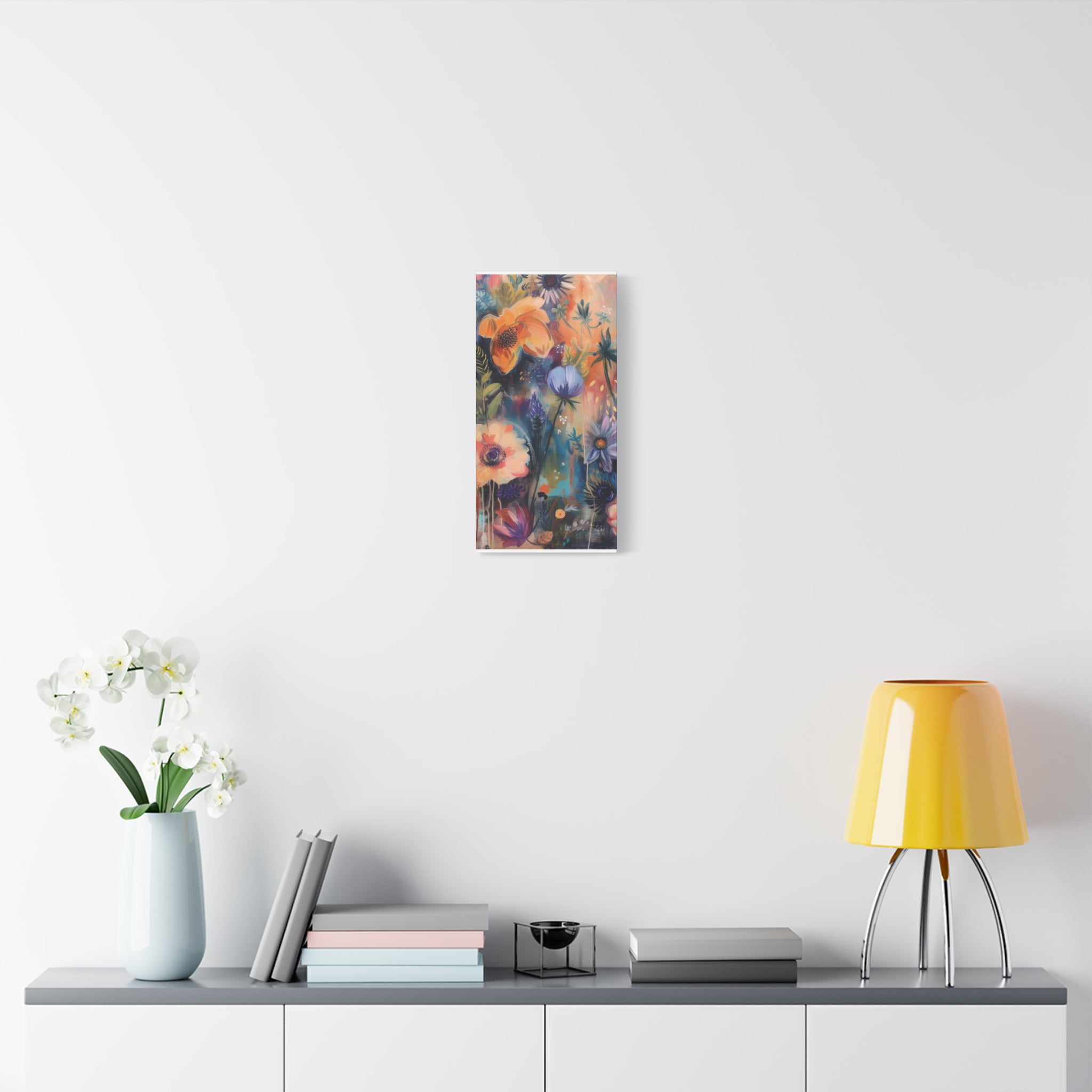 Boho Floral Wall Art Matte Canvas Stretched, Vibrant Botanical Design, Perfect for Living Room, Bedroom, or Office Decor, Adds a Stylish Touch to Any Space1.25" - MRSBYVALLE