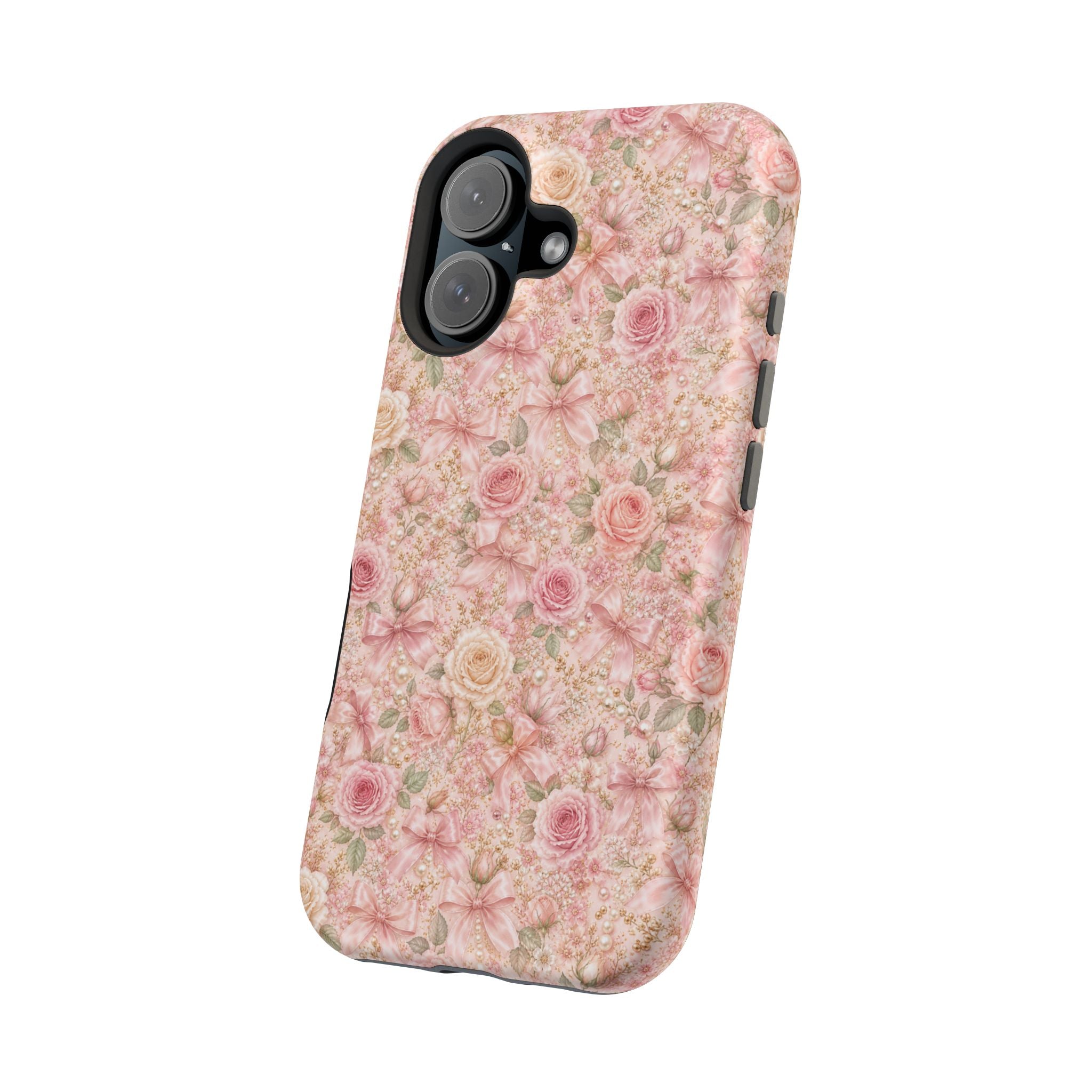 Floral Rose Pattern Magnetic Impact-Resistant Phone Case iPhone and Samsung