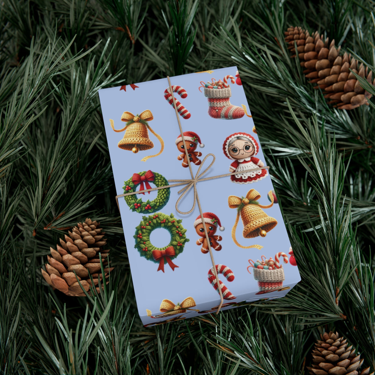 Christmas 3D Illusion Boho Wrapping Paper Stylish Holiday Gift Wrap with Festive Design | Premium Quality, Easy to Cut & Fold | Perfect for Christmas Presents - MRSBYVALLE