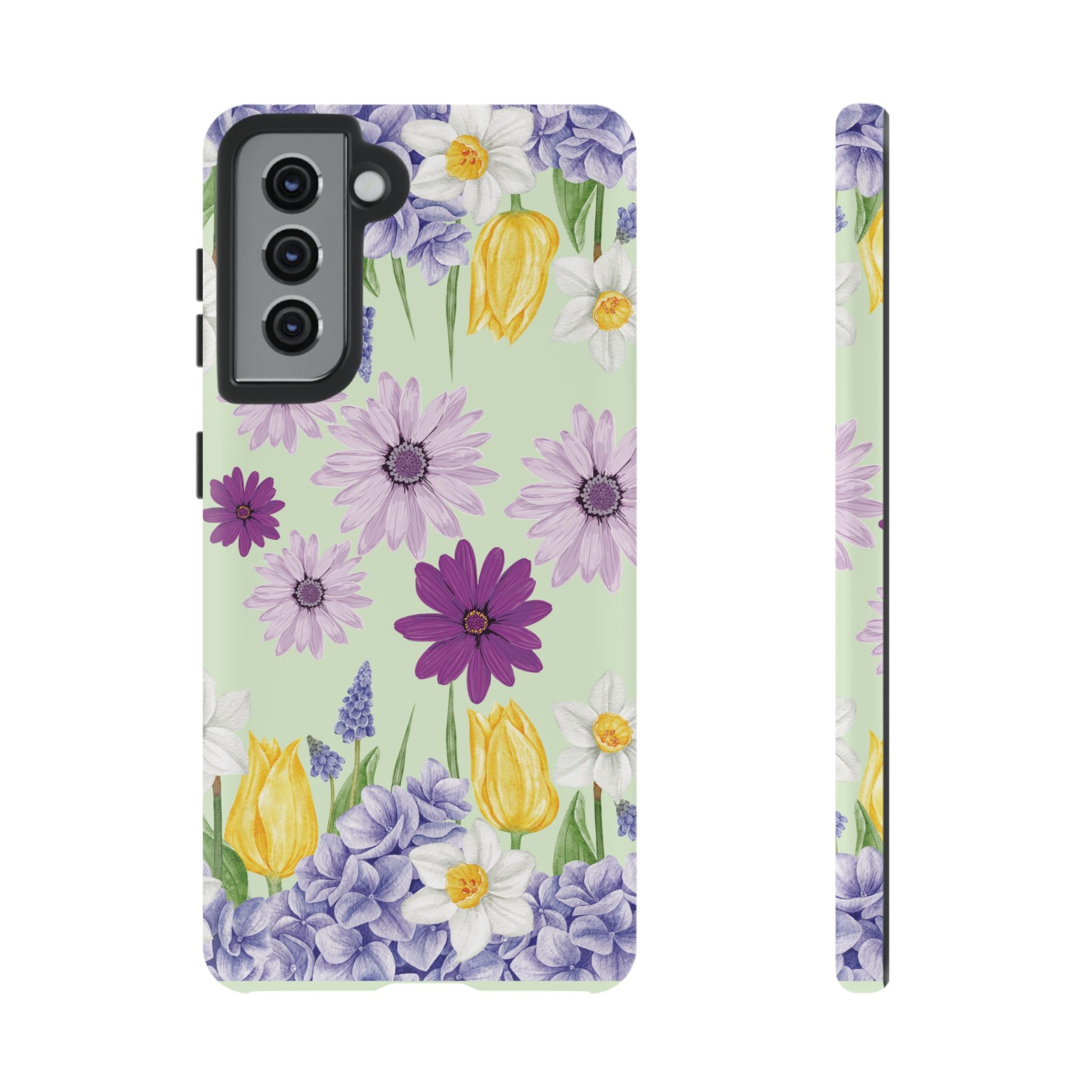 Lavender Yellow Flower Phone Case – Stylish Protective Cover for iPhone & Samsung, Botanical Design, Perfect Gift for Spring & Everyday Elegance