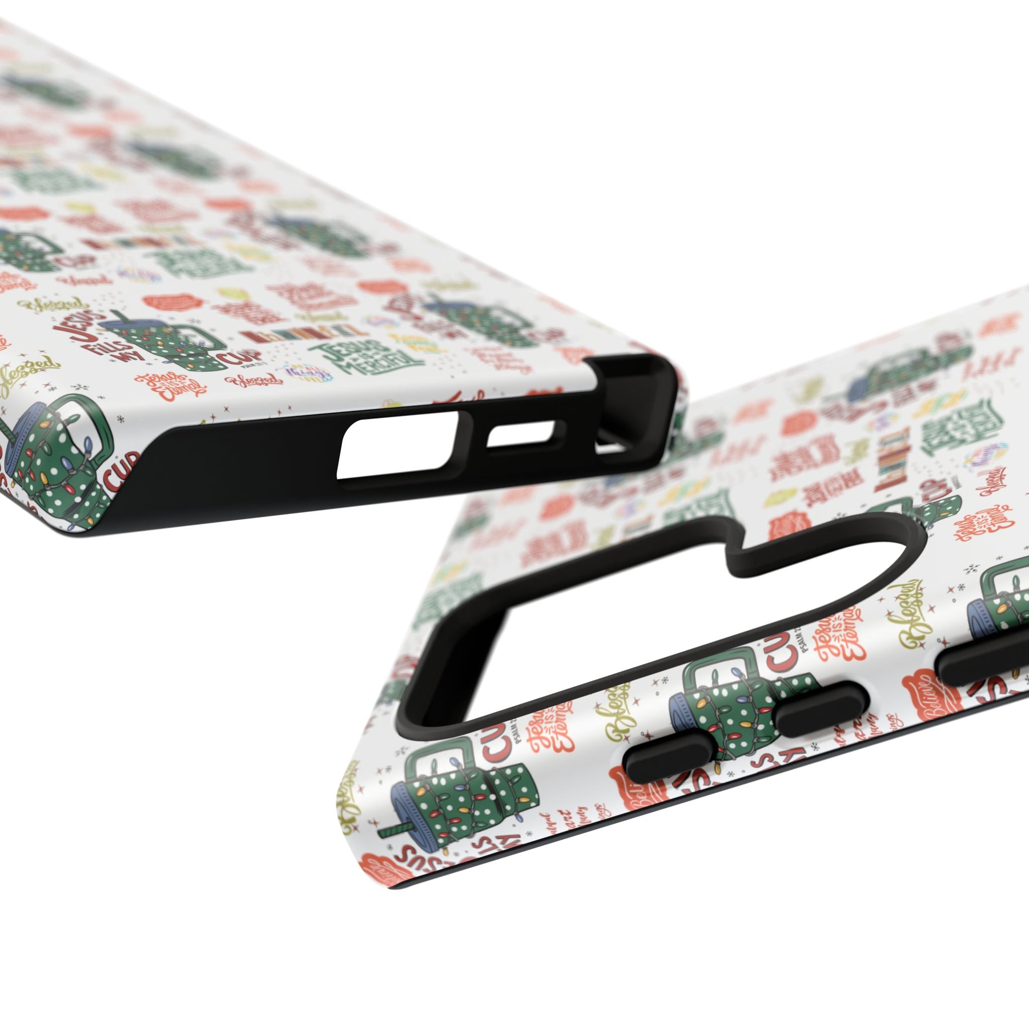 Jesus Fill My Cup Phone Case Cute Floral Design in Red, Pink, Blue – Aesthetic Protective Case for iPhone and  Android