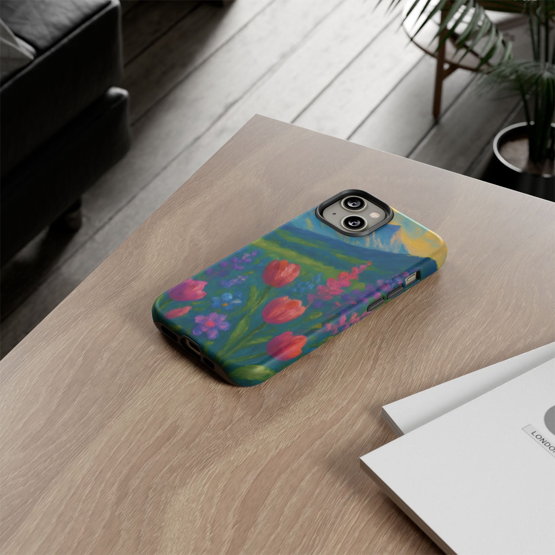 Mountains Wildflowers Phone Case | Vibrant Botanical Floral Design | Nature-Inspired Protective Cover for iPhone & Samsung | Trendy Aesthetic Gift Idea