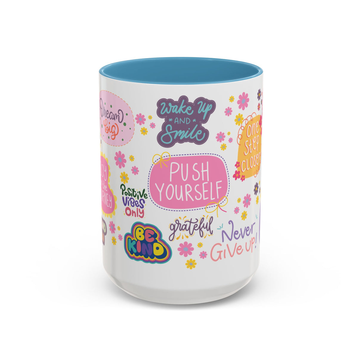 Good Vibes Only Coffee Mug 11 & 15 oz Ceramic Inspirational Cup, Positive Affirmation Gift for Mom, Teacher & Coworker | Morning Motivation Mother's Day, or Cozy Spring Mornings