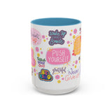 Good Vibes Only Coffee Mug 11 & 15 oz Ceramic Inspirational Cup, Positive Affirmation Gift for Mom, Teacher & Coworker | Morning Motivation Mother's Day, or Cozy Spring Mornings