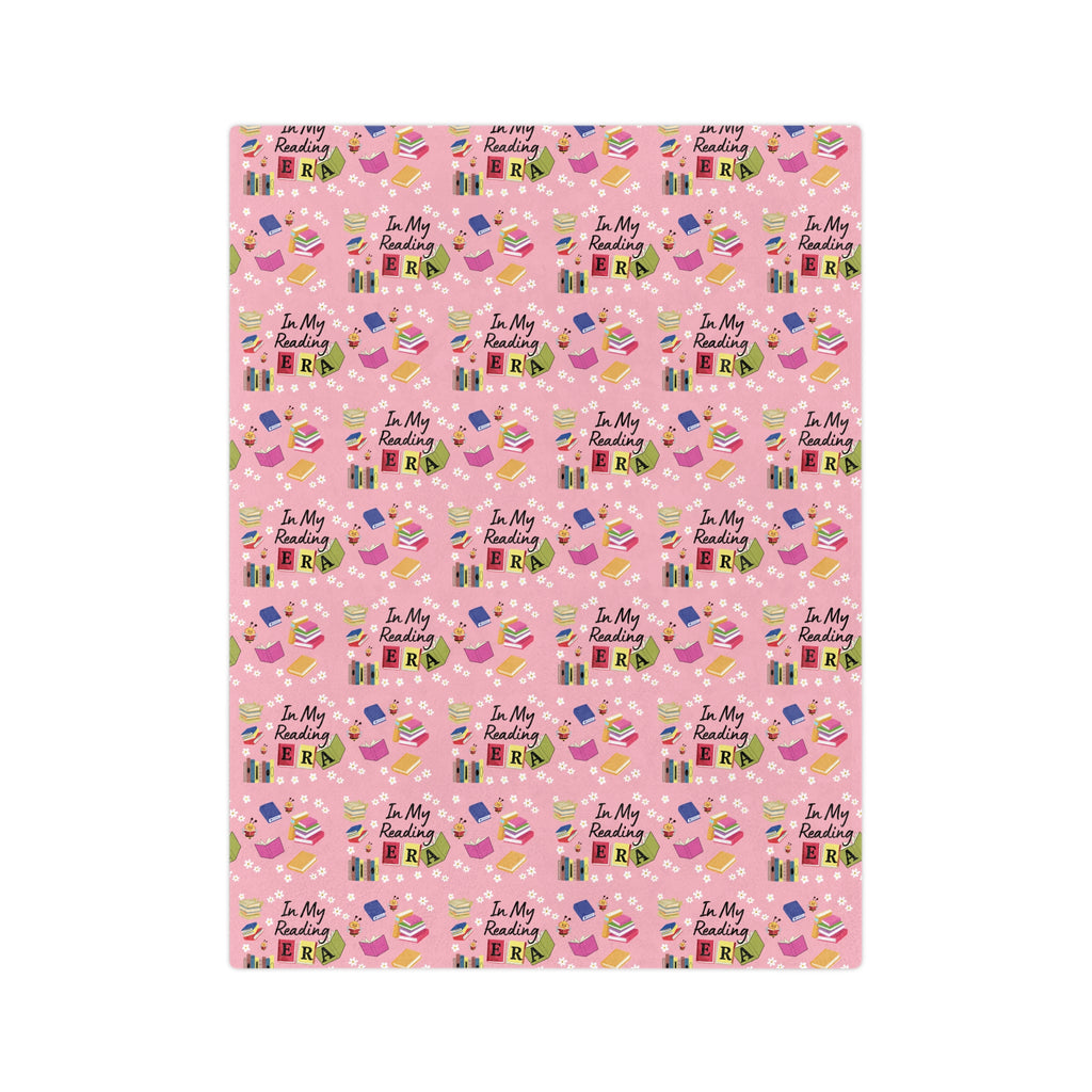 Cozy Pink "In My Reading ERA Blanket Soft Stylish Throw for Book Lovers Perfect for Reading Nooks, Bedrooms Gifts | Ideal for Relaxing with a Good BookThrow in 60x50 & 80x60, Lightweight, Warm, Perfect for Home