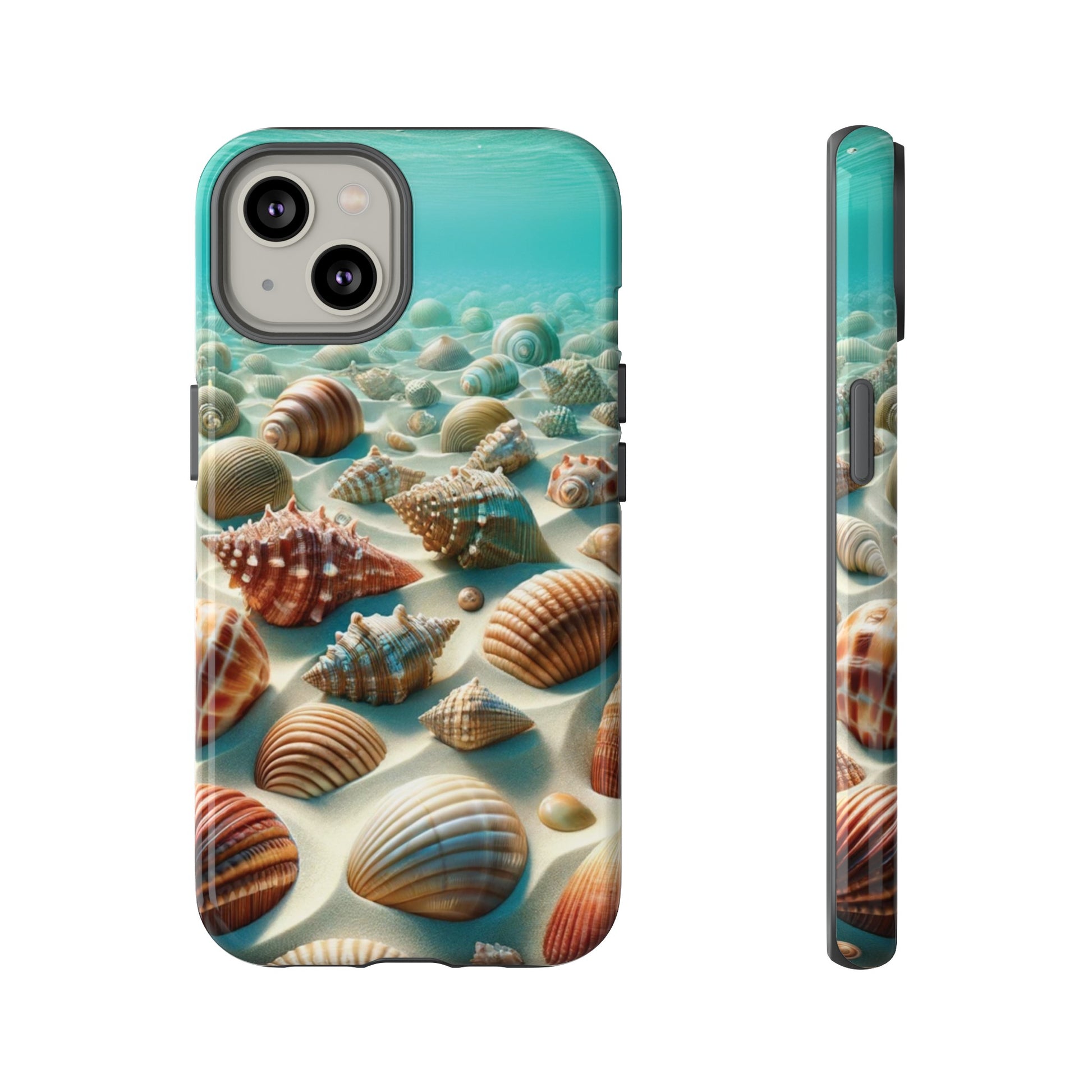 Plush Ocean Bliss Turquoise Seashell Ocean Beach View Protective Phone Case Gift for Her Phone 15, Samsung iPhone Samsung Gift for Her Case iPhone 15, Samsung iPhone Samsung Accessory Gift for Her.
