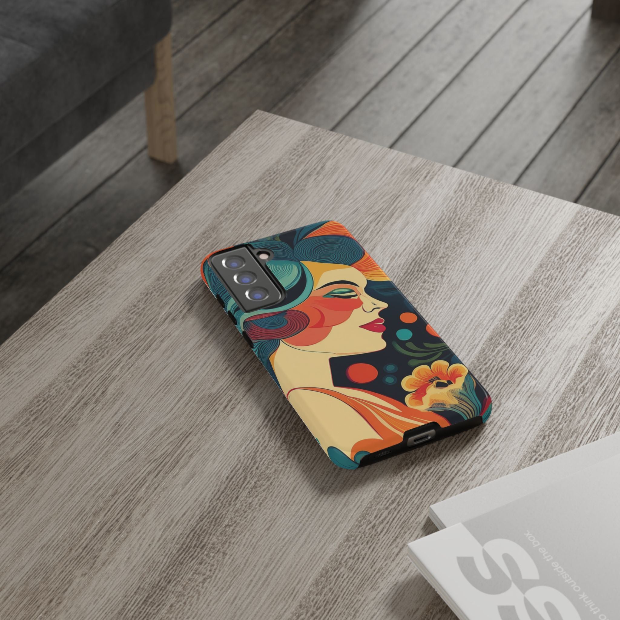 Coque de Téléphone Esthétique Années 50 Rétro Design d'Inspiration Vintage aux Couleurs Pastel Housse Style Mid-Century pour Modèles iPhone et Samsung Galaxy
