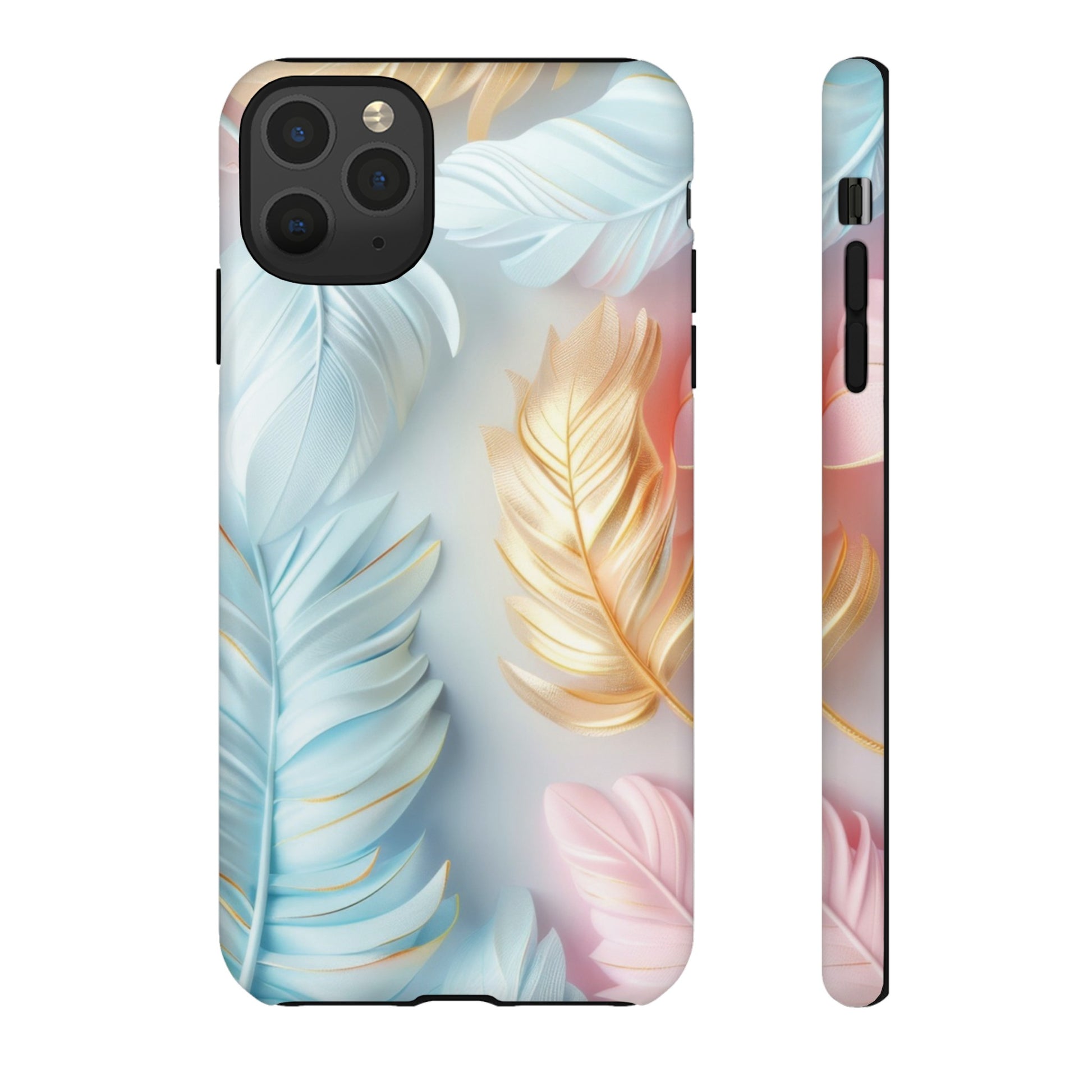 Pastel Feathers Protective Phone Case Gift for Her Phone 15, Samsung iPhone Samsung Gift for Her Case iPhone 15, Samsung iPhone Samsung Accessory Gift for Her