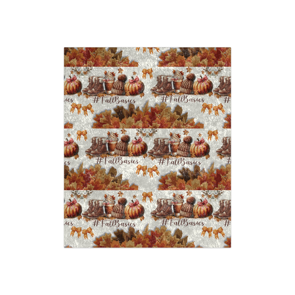 Fall Basic Crushed Velvet Blanket 50x60 Inches Cozy Autumn Vibes, Soft Plush Throw for Couch, Bed, or Gift – Perfect for Fall Nights, Hot Chocolate, & Pumpkin Spice Season Sofas - MRSBYVALLE