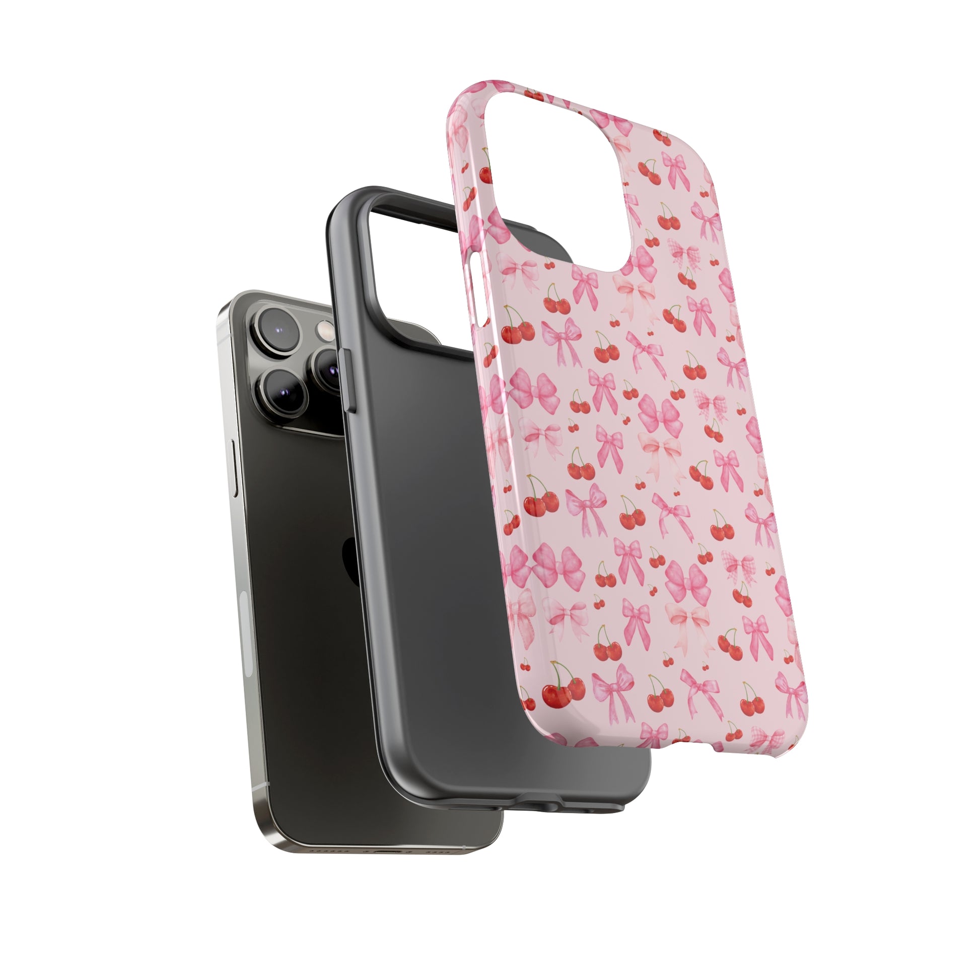Coquette phone case Cherry Coquette Ribbon Bow iPhone Case Fruity, Girly Gift for Her Phone 15, Samsung iPhone Samsung Gift for Her Case iPhone 15, Samsung iPhone Samsung Accessory Gift for Her.
