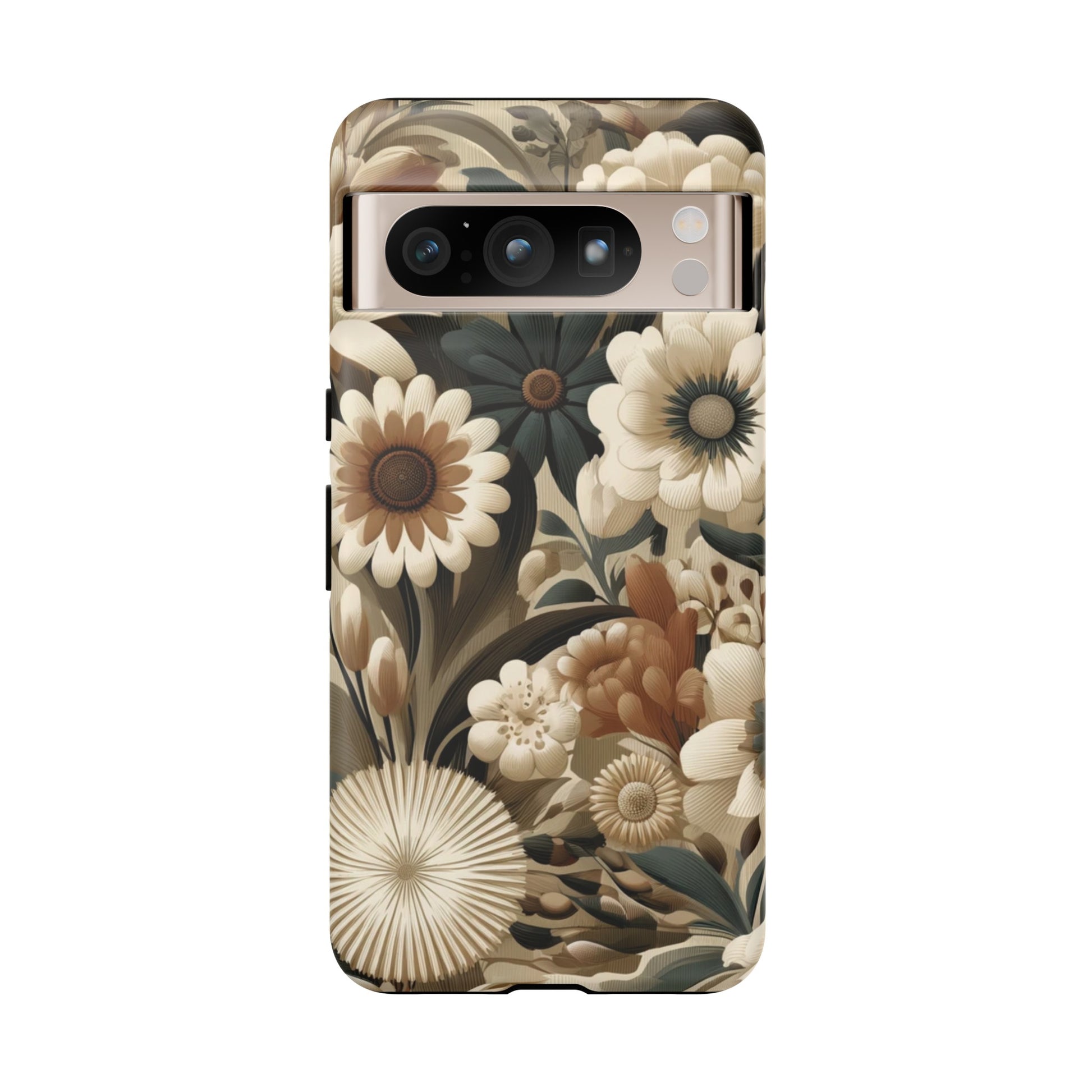 Mid-century Modern Floral Phone Case Durable for iPhone Samsung Gift iPhone 15, 14, 13 Samsung Pixel Gift for Mom Accessory Gift for Her