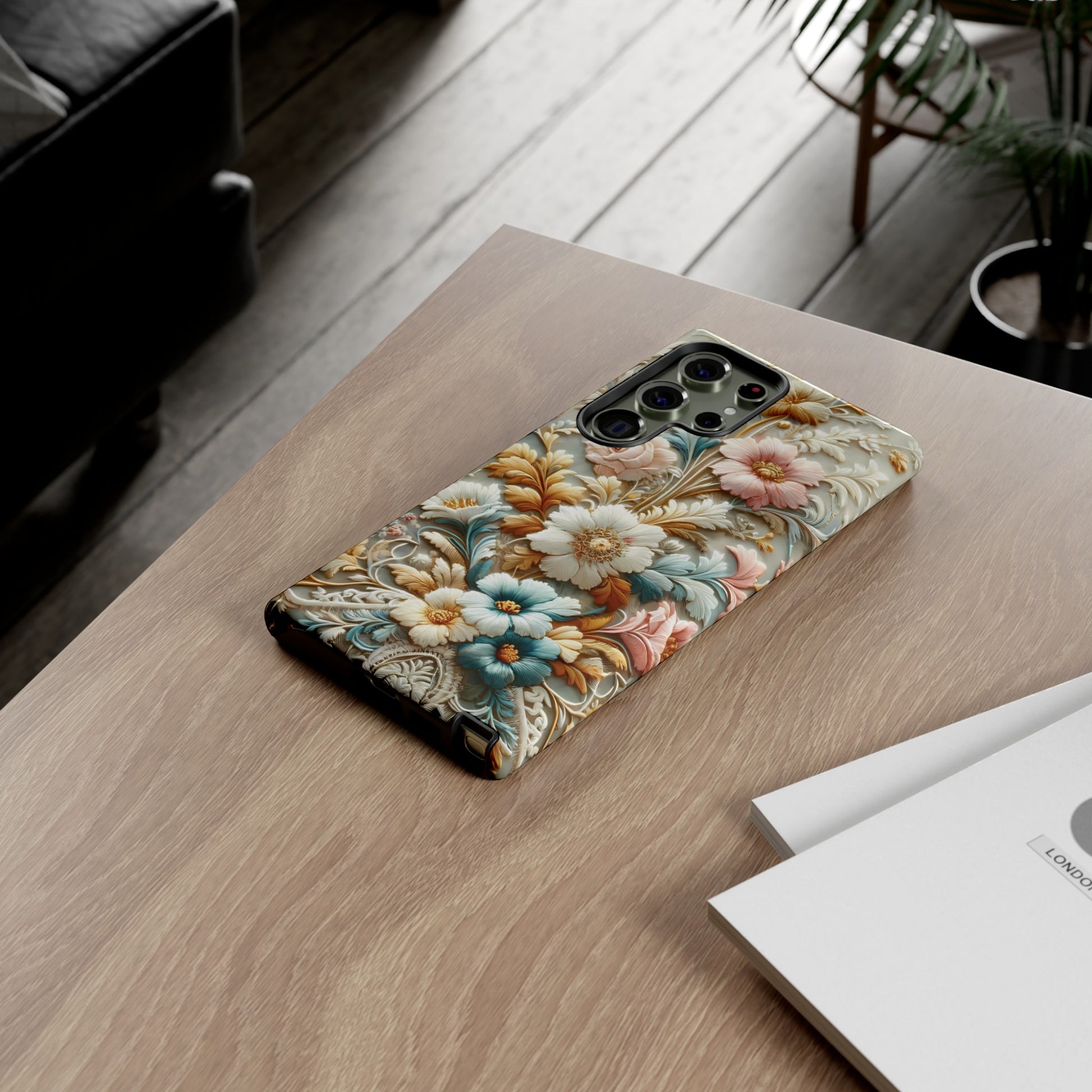 3D Elegant Faux Flowers Phone Case Stylish & Durable for iPhone Samsung Gift iPhone 15, 14, 13 Samsung Pixel Gift for Mom Accessory Gift for Her