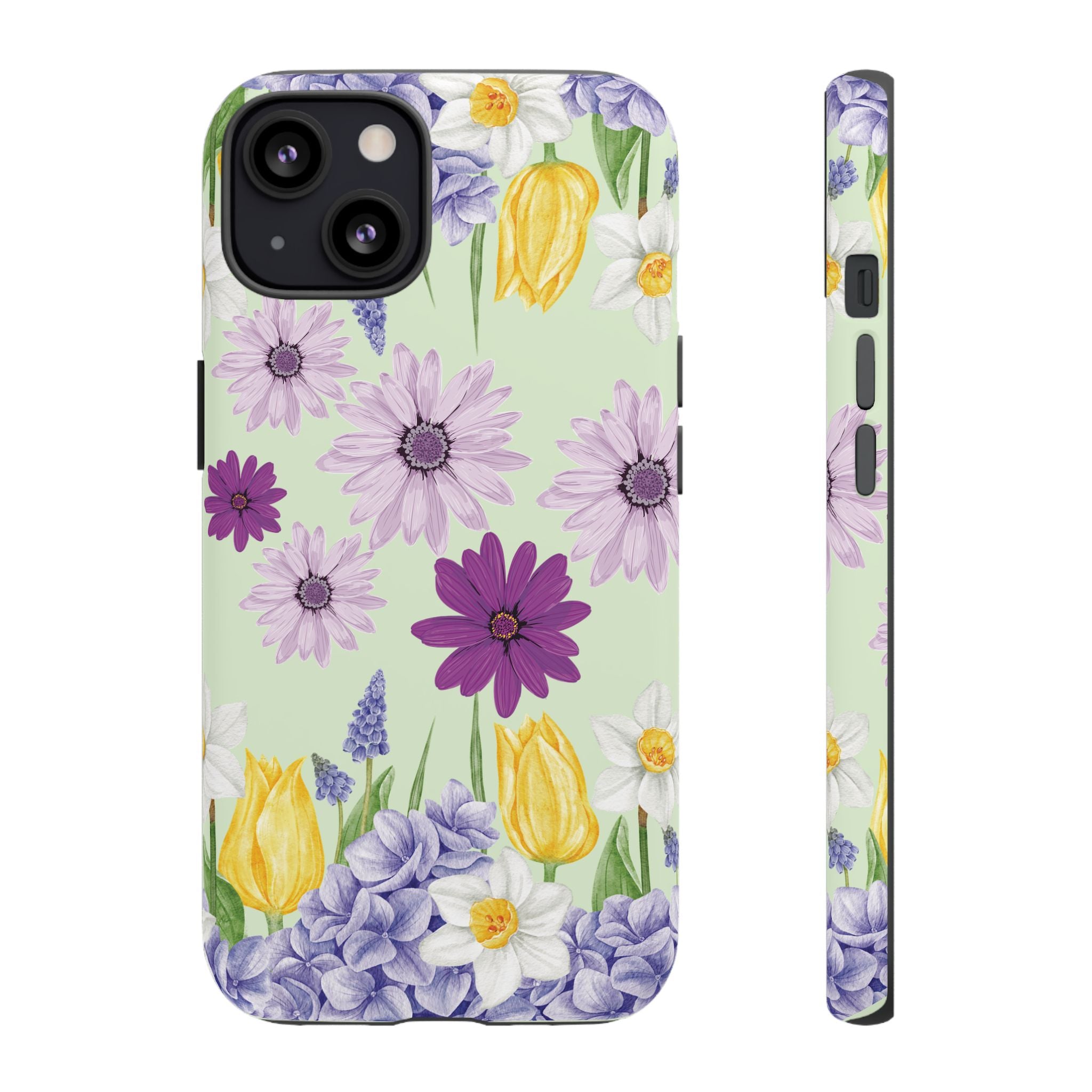 Lavender Yellow Flower Phone Case – Stylish Protective Cover for iPhone & Samsung, Botanical Design, Perfect Gift for Spring & Everyday Elegance