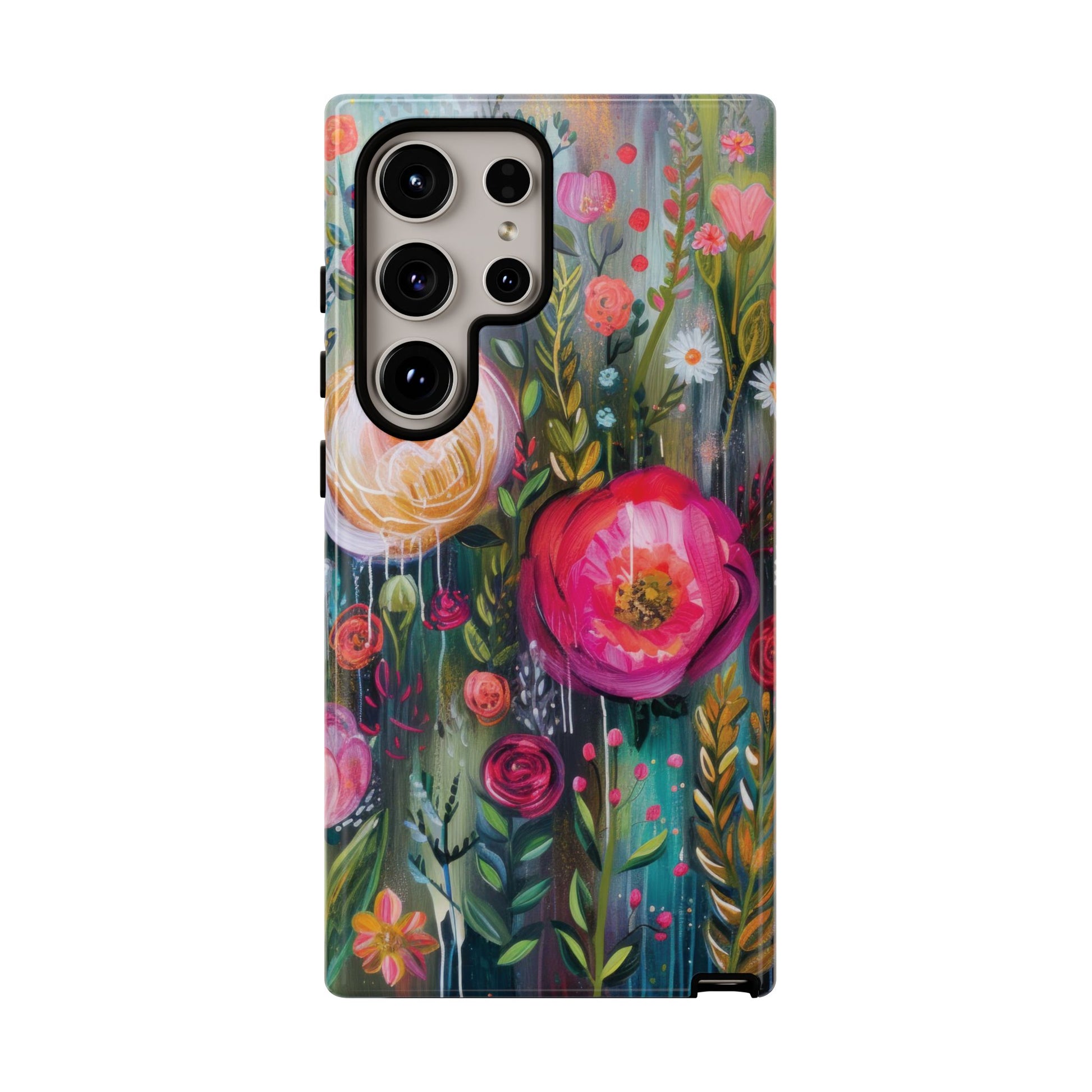 Watercolor Boho Floral Phone Case for iPhone 16 15 14 13 12  21 23 Samsung, and Pixel | Stylish Protective Cover Gift for Her Perfect for Floral Lover