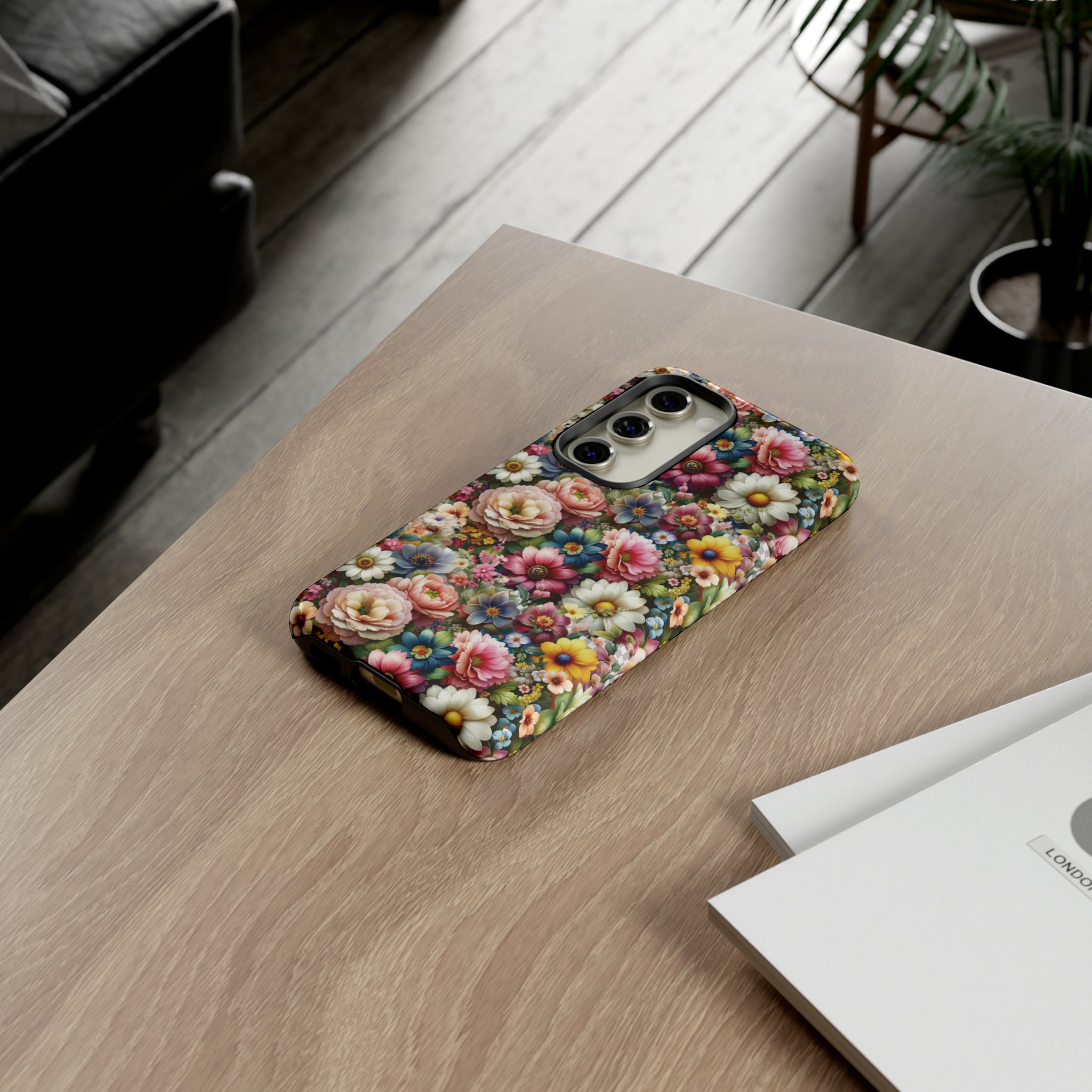 Floral Luxury Phone Tough Case Floral Elegant Durable Stylish for Modern Devices iPhone 15, Samsung iPhone Samsung Accessory Gift for Her.