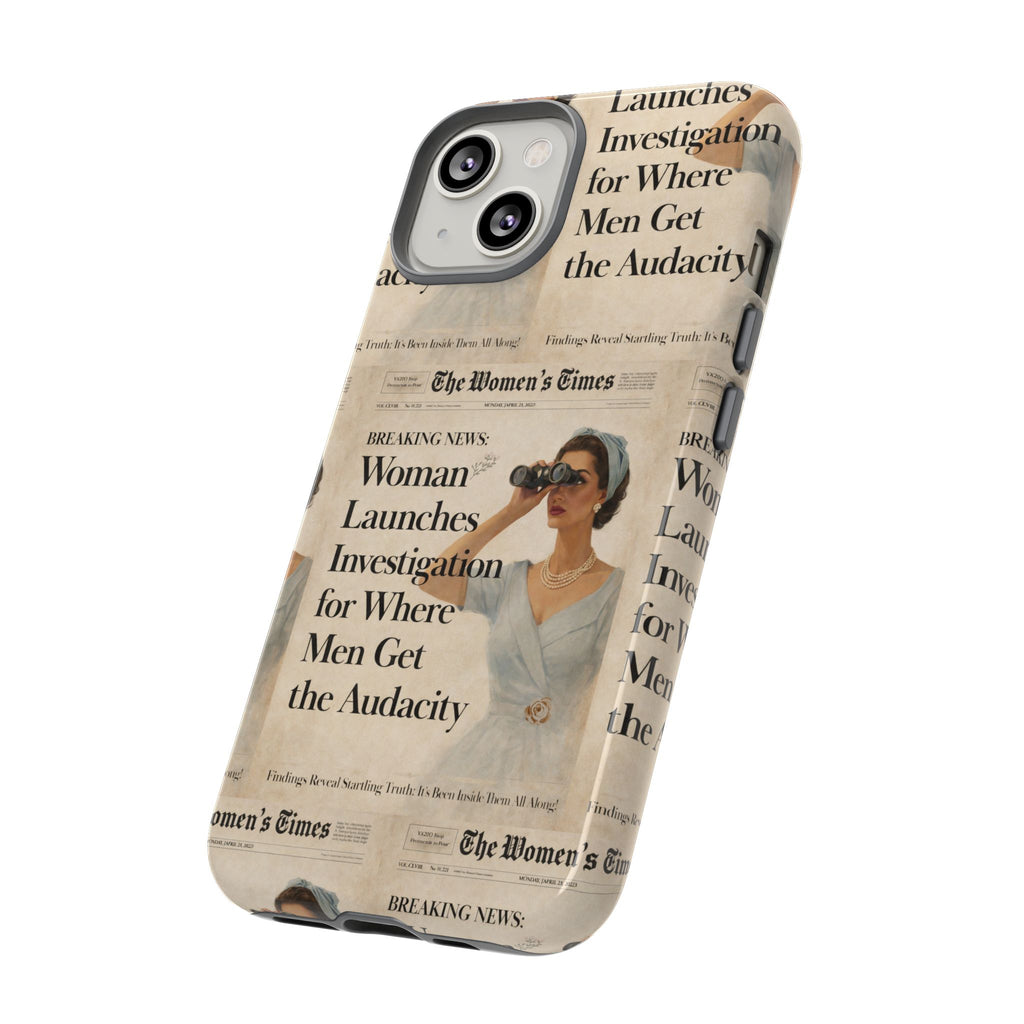 Funny Vintage Sarcastic Women Phone Case | Retro Sarcasm Text Design