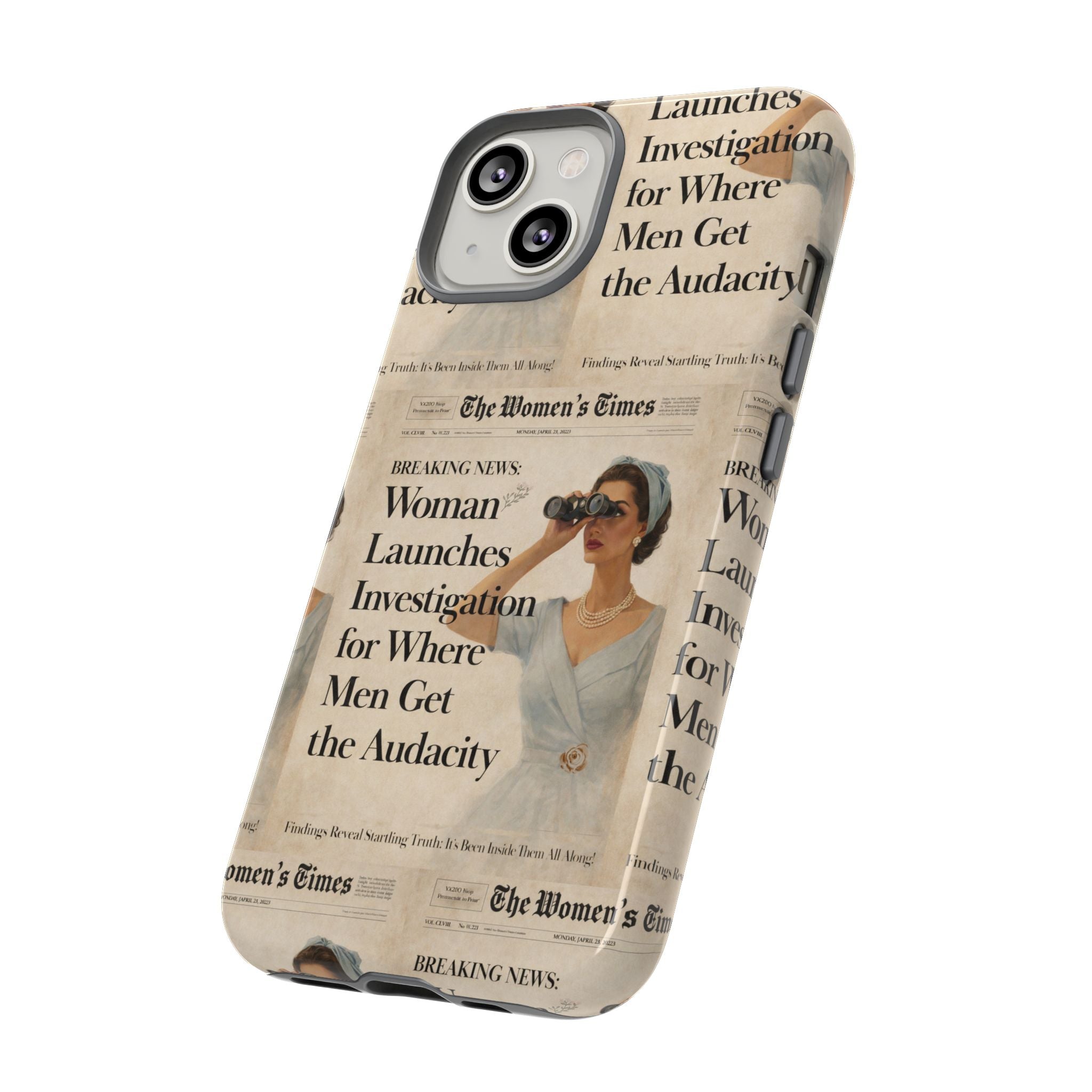 Funny Vintage Sarcastic Women Phone Case | Retro Sarcasm Text Design