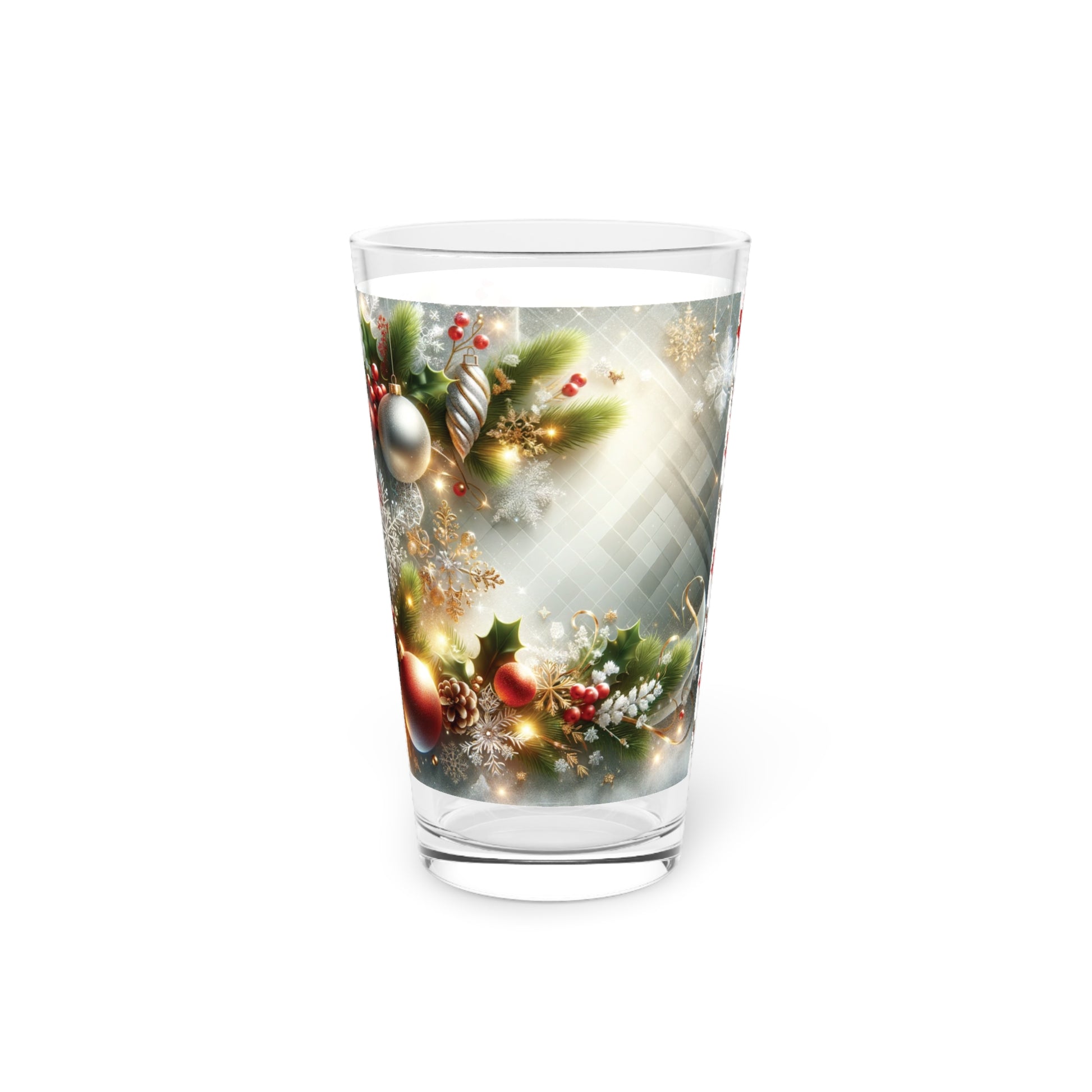 Best Christmas Theme 16oz Pint Glass Festive Holiday Design, Perfect for Seasonal Drinks, Cheerful Decor, Ideal Gift for Christmas Celebrations and PartiesElegance Durable, High-Quality Glassware Perfect for Parties - MRSBYVALLE
