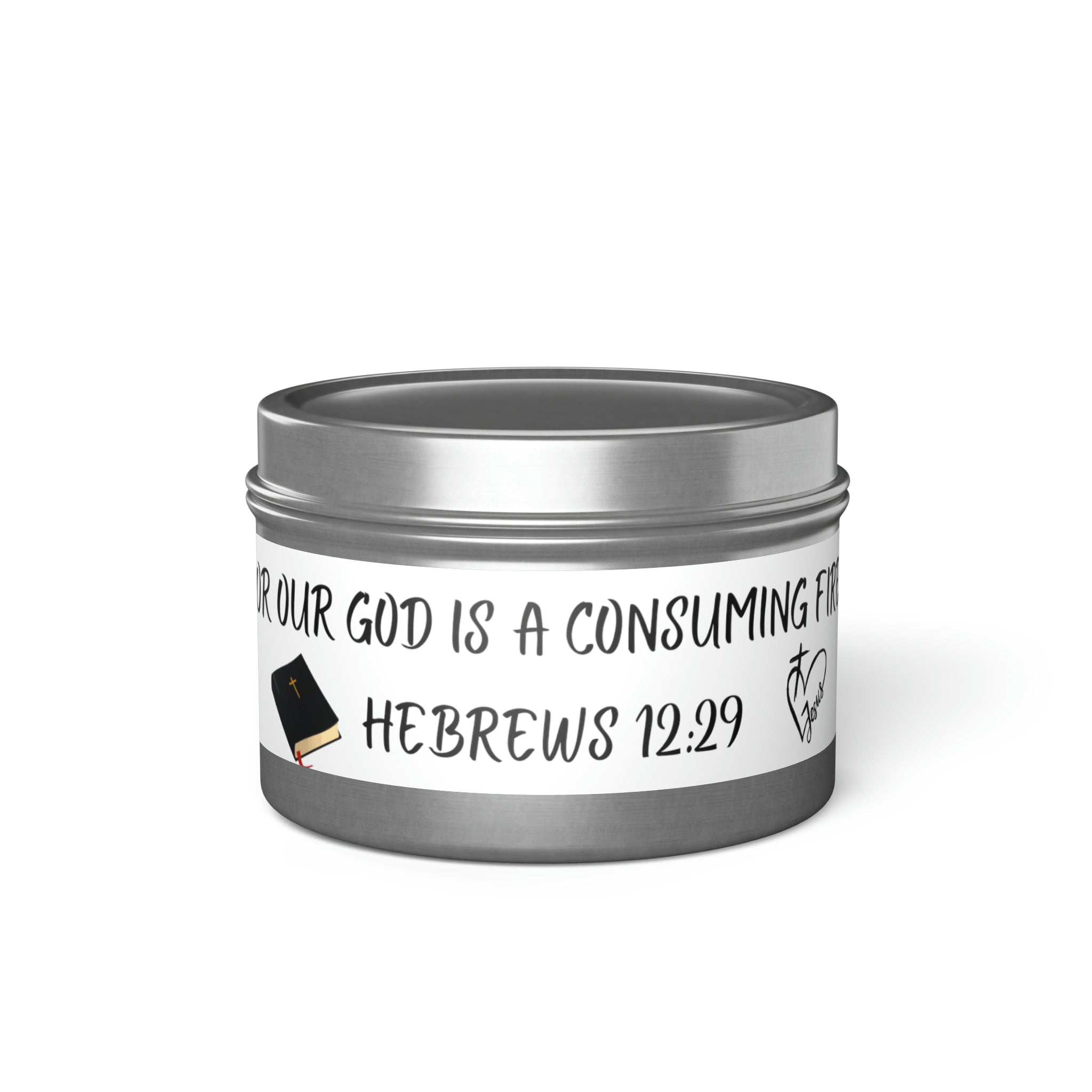 New House Sacred Light Divine Verse Tin Candles Embrace Peace with 4oz/8oz Coconut Soy Wax, Hand-Poured in USA. Lead-Free Wick, 20-40hr Burn. Evergreen, Vanilla, More. Spiritual Ambiance Awaits. Grace.