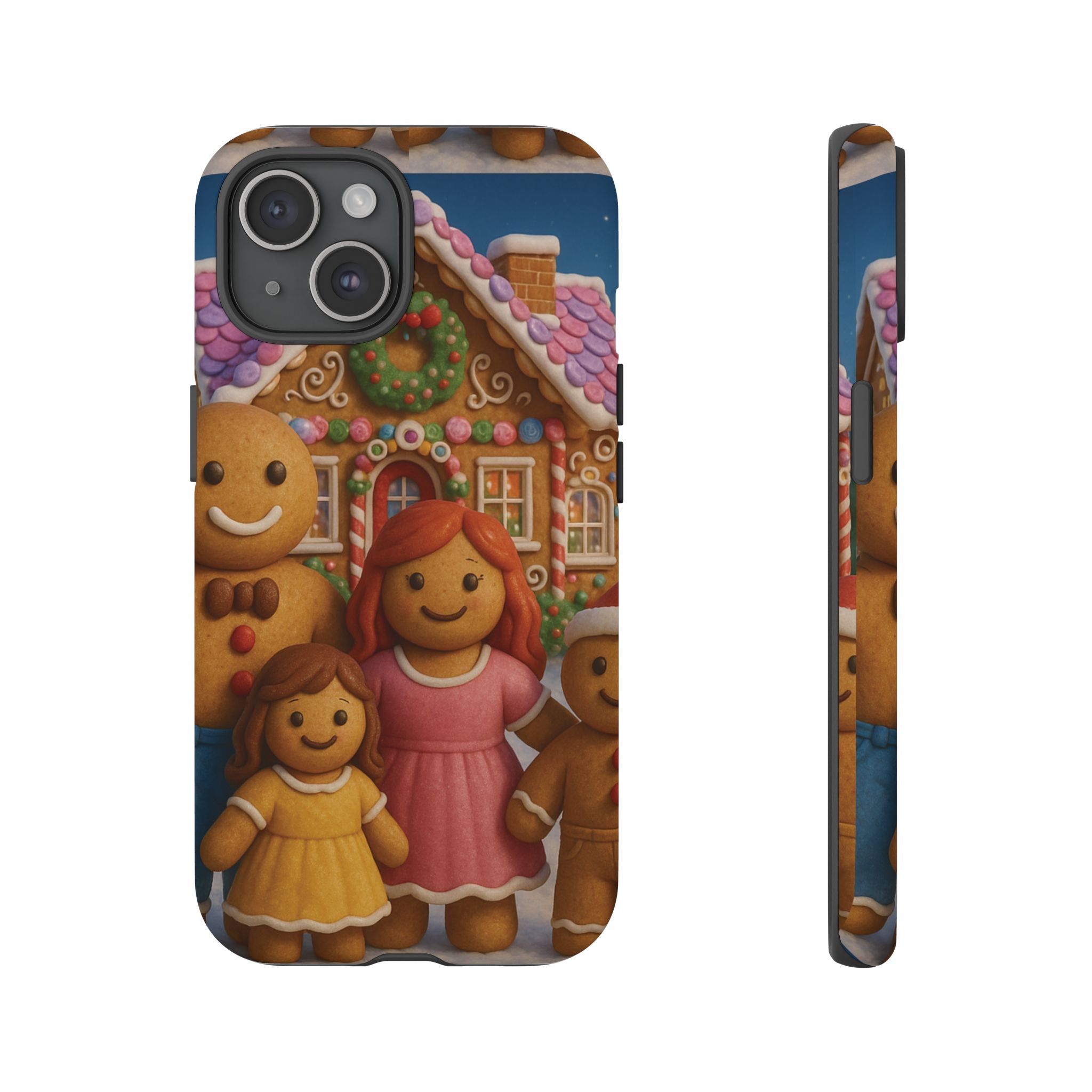 Gingerbread Family Aesthetic Phone Case Vintage-Inspired Design with Christmas theme  Style Cover for iPhone & Samsung Models Galaxy