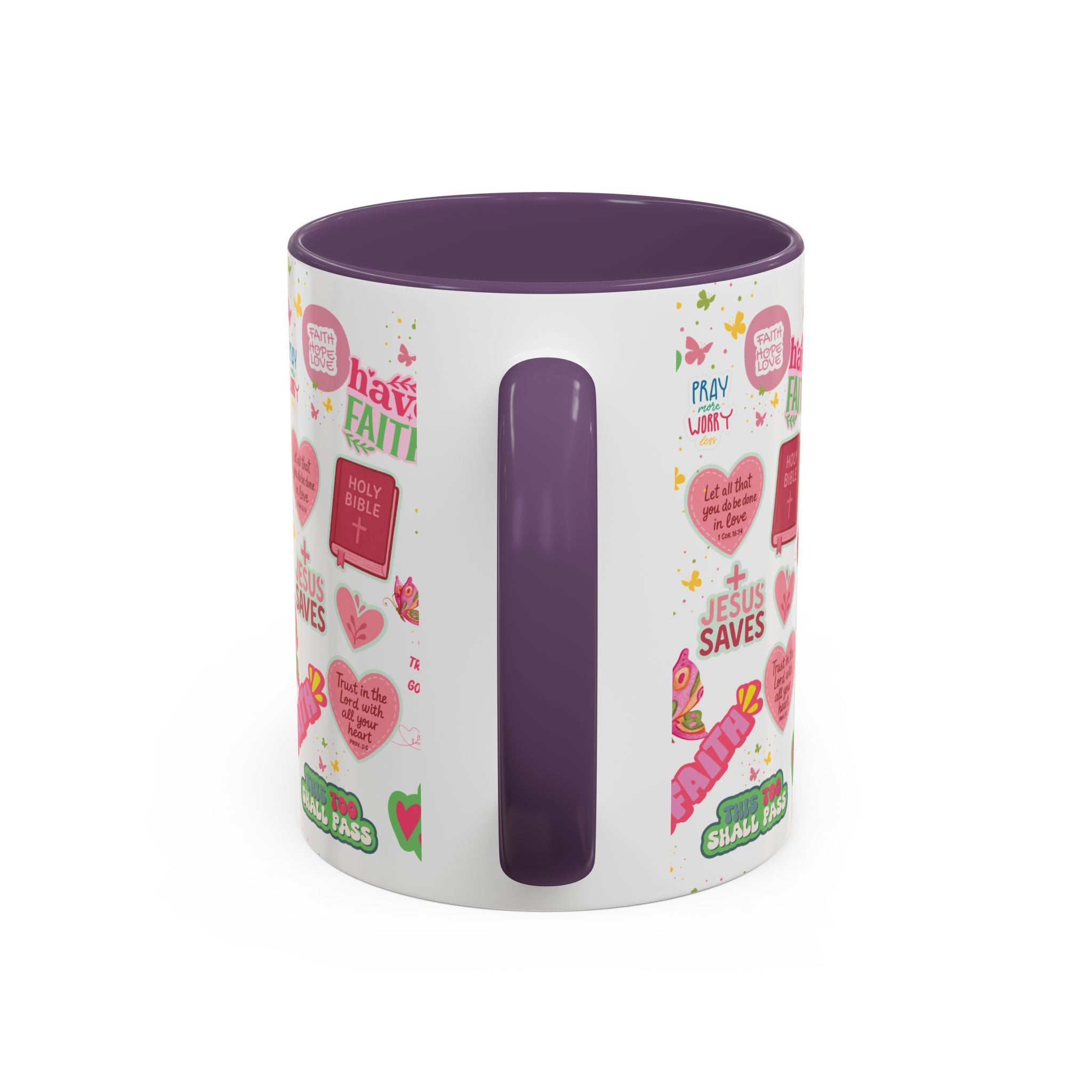 Commencez votre journée avec la foi | Mug chrétien avec verset biblique | Cadeau inspirant pour chrétiens | Mug à café en céramique 325 ml et 443 ml Matins de printemps douillets