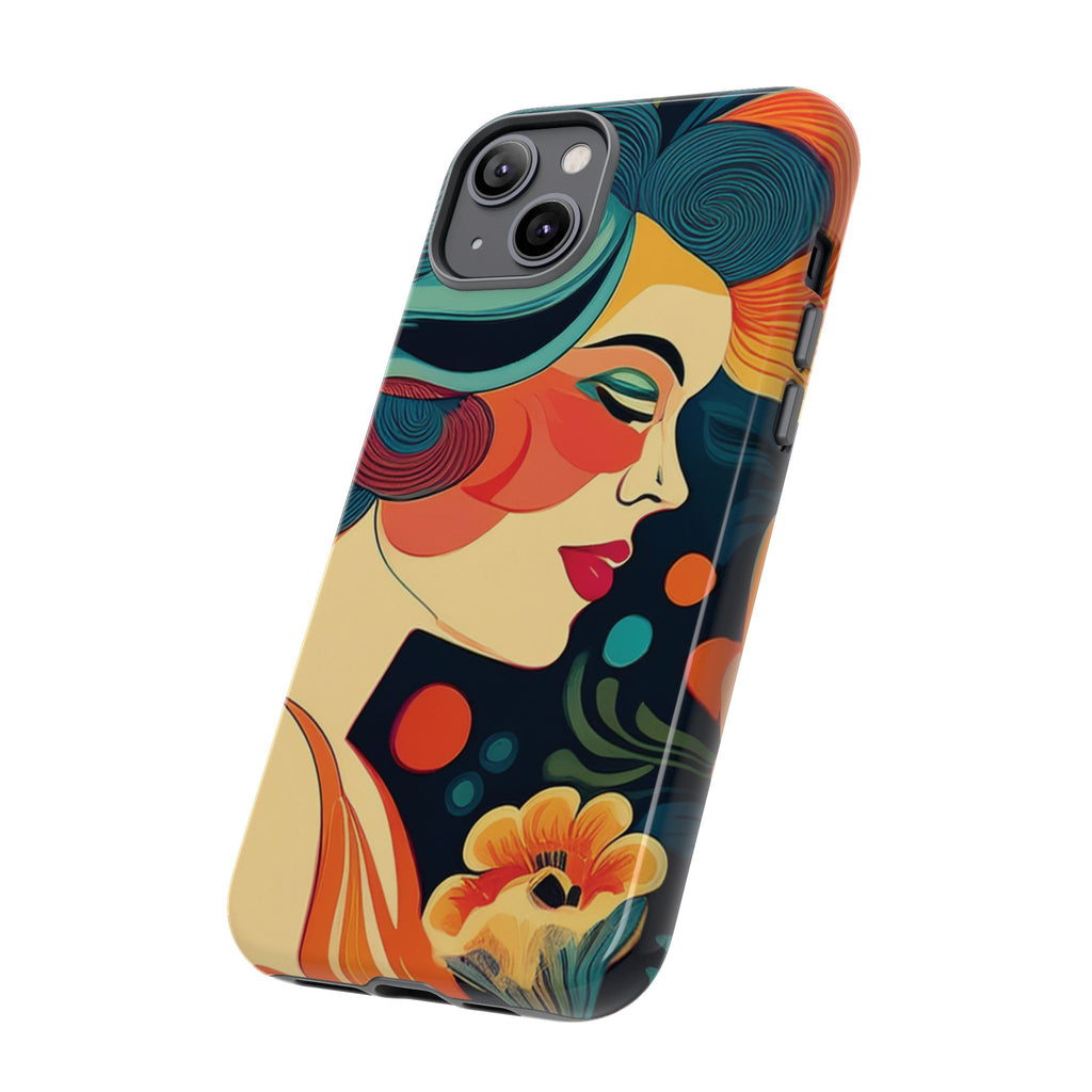 Coque de Téléphone Esthétique Années 50 Rétro Design d'Inspiration Vintage aux Couleurs Pastel Housse Style Mid-Century pour Modèles iPhone et Samsung Galaxy