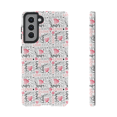 Cute Love Modern Watercolor Abstract Phone Case Compatible with iPhone, Samsung & More - Stylish, Durable Protection with Vibrant Artistic Design Perfect Gift for Her