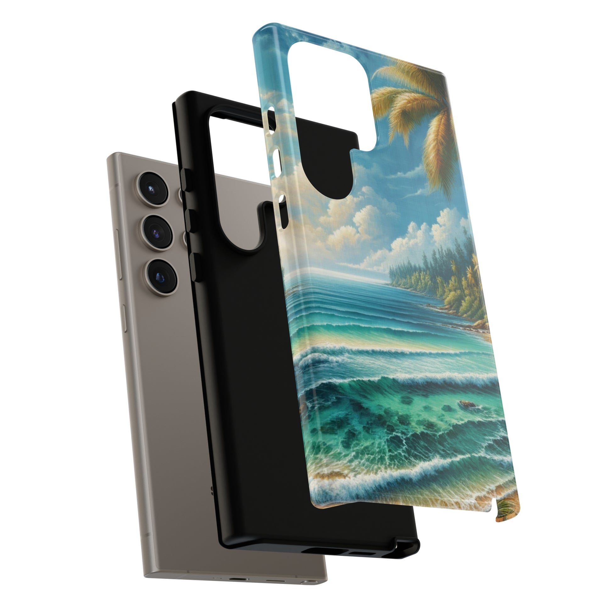Coastal Serenity Ocean Beach View Protective Phone Case Gift for Her Phone 15, Samsung iPhone Samsung Gift for Her Case iPhone 15, Samsung iPhone Samsung Accessory Gift for Her.