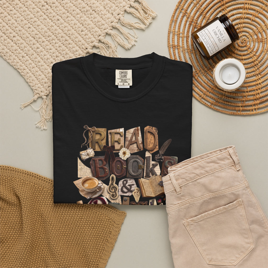Read Books Drink Coffee T-Shirt | Book Lover Shirt | Coffee Lover Gift | Reader Tee | Bibliophile Shirt | Cozy Reading Aesthetic