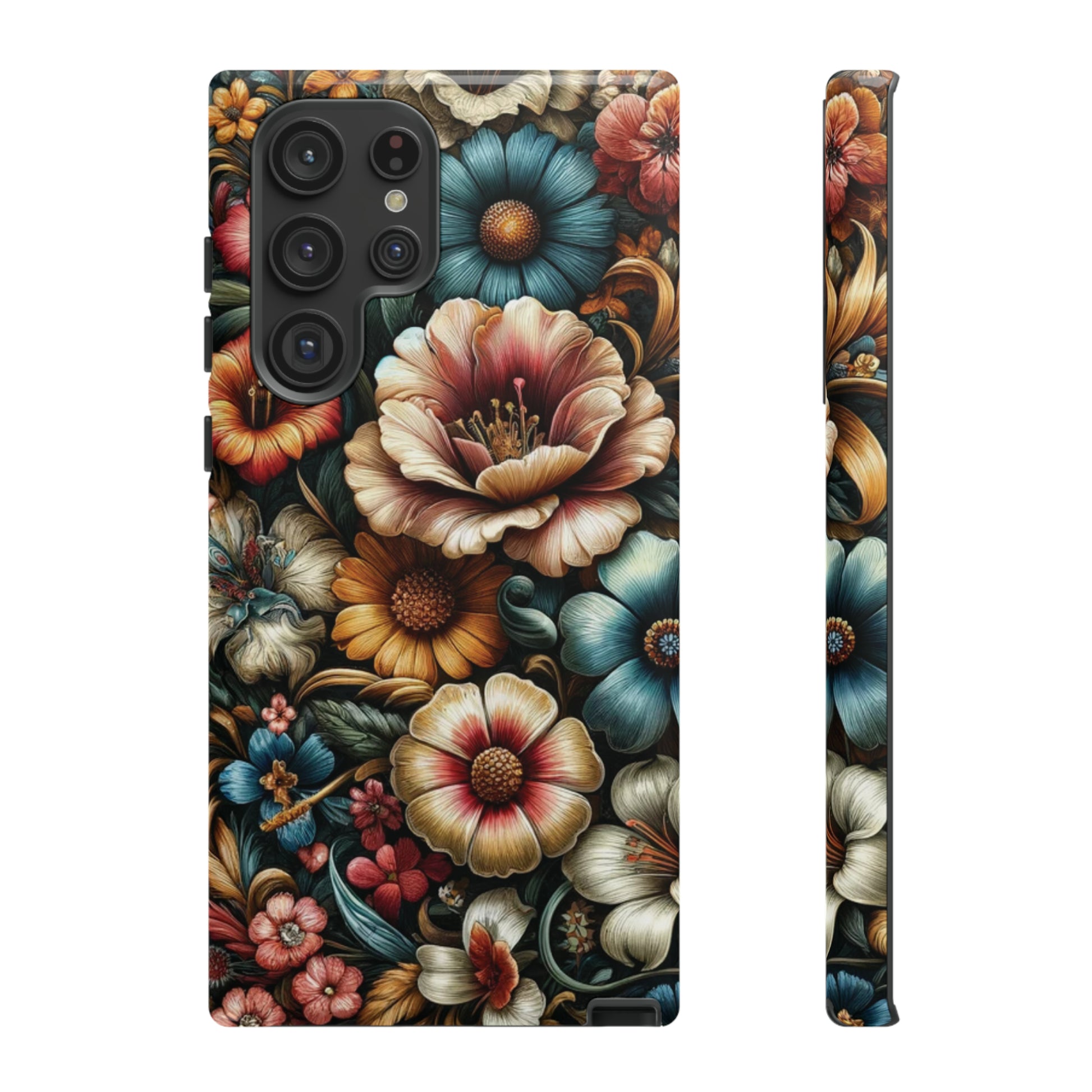 Pastel Floral Design Luxury Phone Tough Case Floral Elegant Durable Stylish for Modern Devices iPhone 15, Samsung iPhone Samsung Accessory Gift for Her.