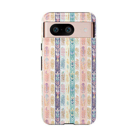 Boho Pastel Feathers Modern Watercolor Abstract Phone Case Compatible with iPhone, Samsung & More - Stylish, Durable Protection with Vibrant Artistic Design Perfect Gift for Her
