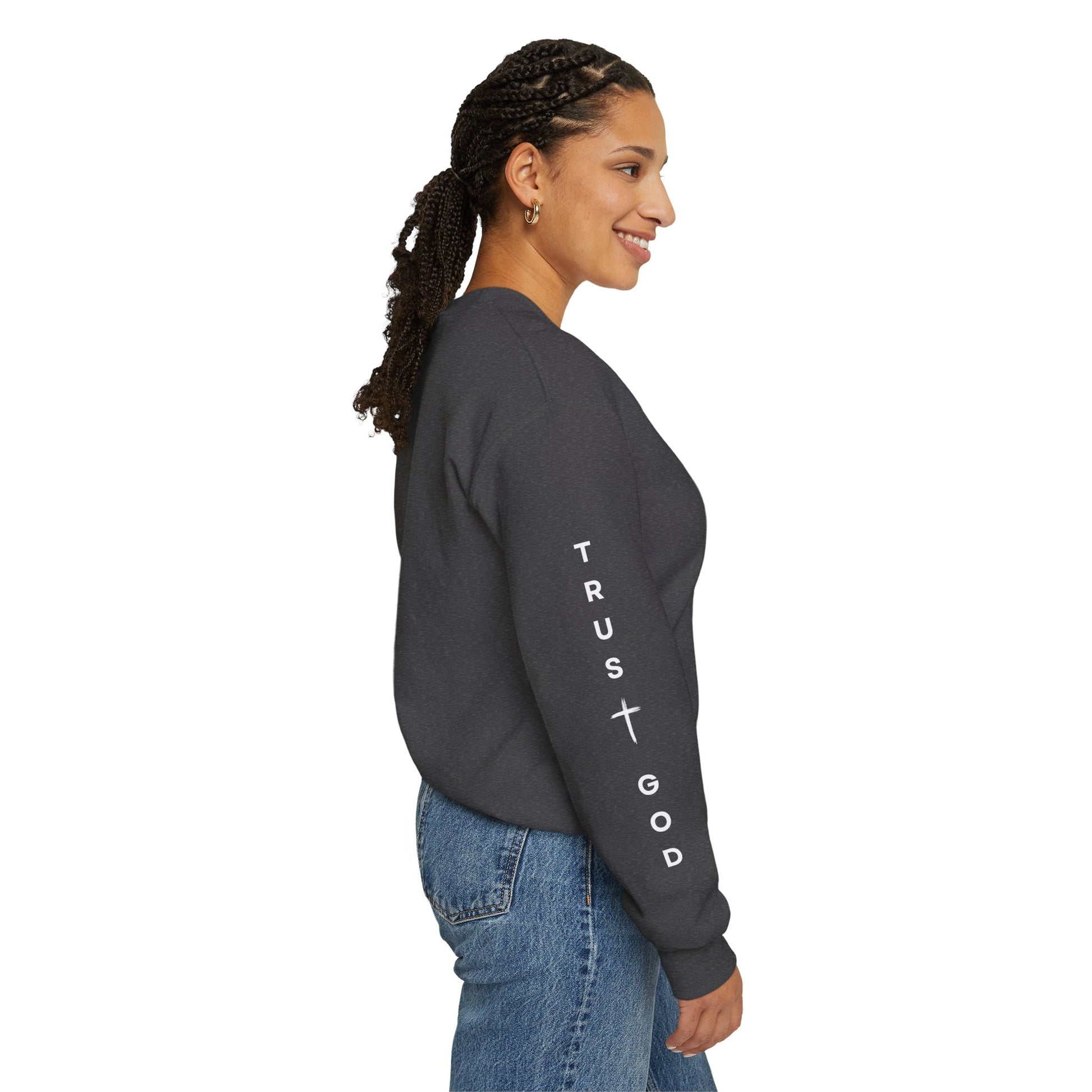 Inspirational Quote Sweatshirt, Unisex Crewneck, Faith Apparel, Perfect Gift for Christians, Cozy Everyday Wear, Bible Verse Design
