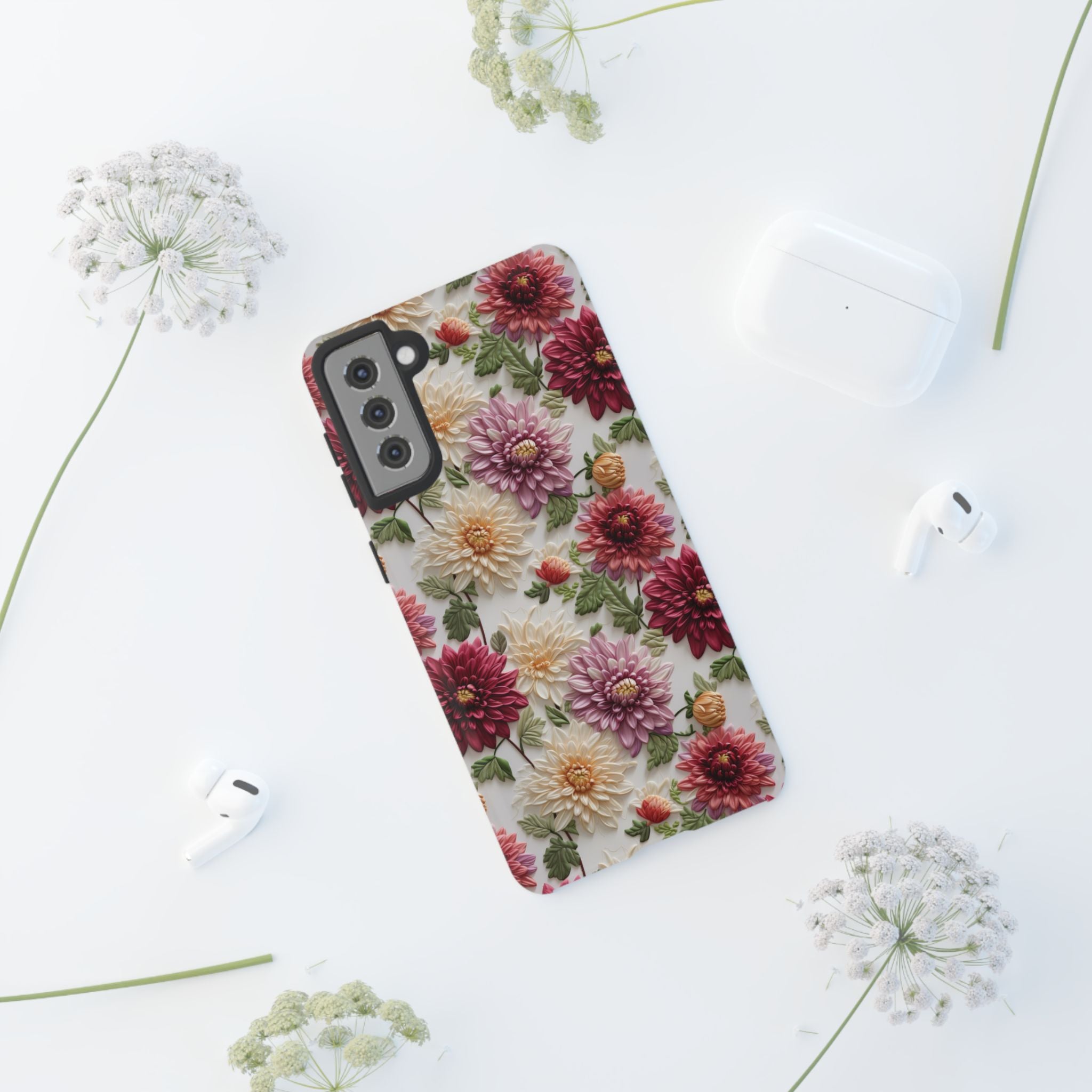 Floral Fall Phone Case for iPhone 16 pro15 14 13 12  21 23 Samsung, and Pixel | Stylish Protective Cover Gift for Her Perfect for Floral Lover - MRSBYVALLE