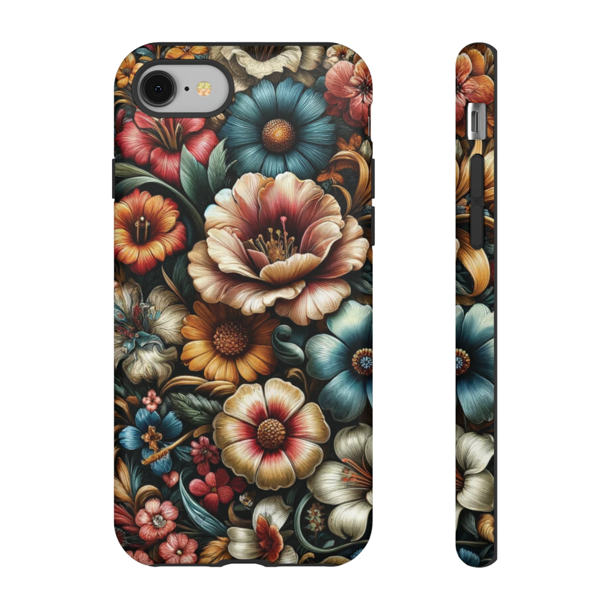 Pastel Floral Design Luxury Phone Tough Case Floral Elegant Durable Stylish for Modern Devices iPhone 15, Samsung iPhone Samsung Accessory Gift for Her.