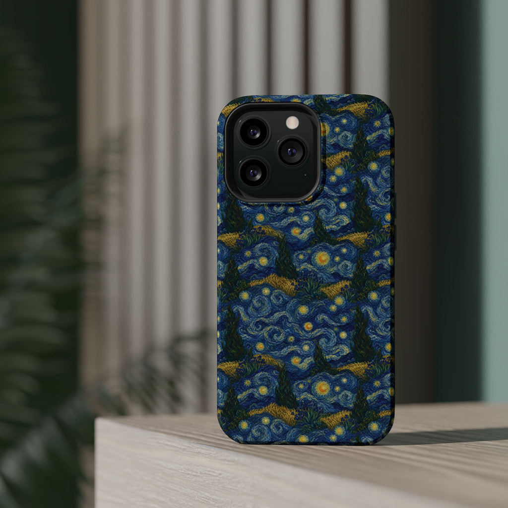 Van Gogh Illusion Magnetic Phone Case — Elegant Impact‑Resistant Art Lover Design