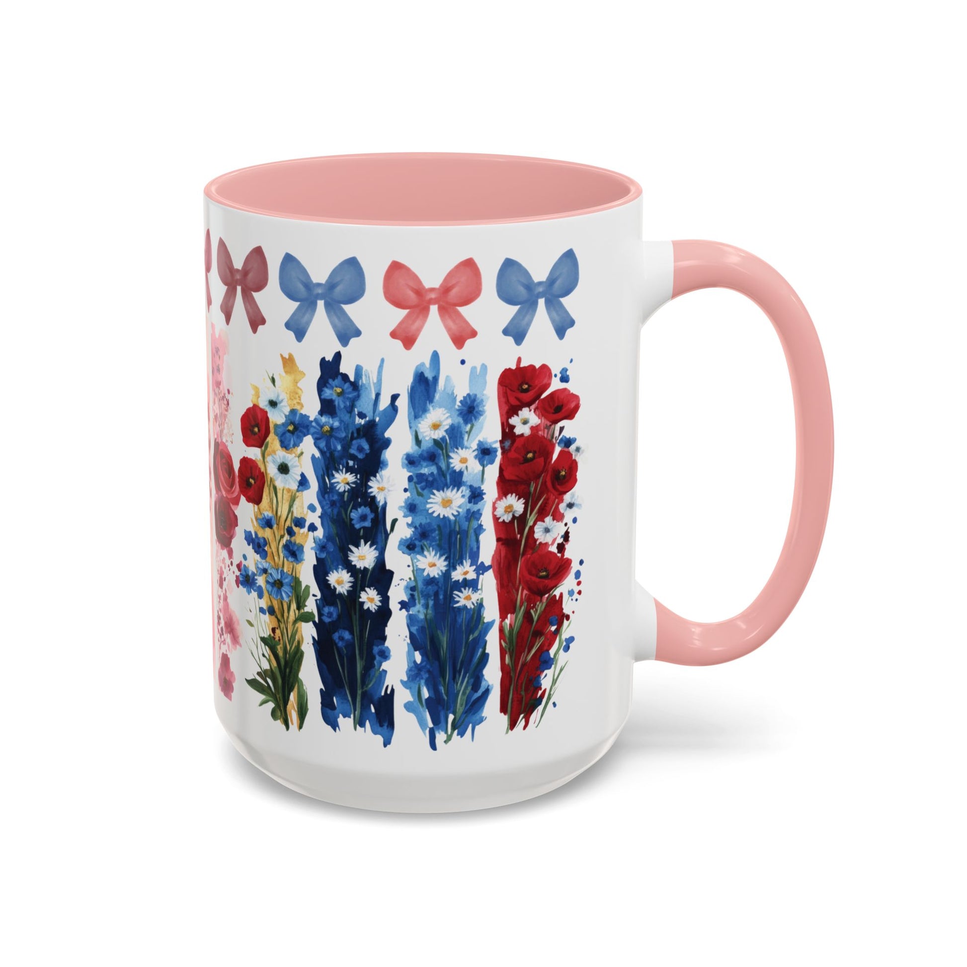 Brushstroke floral With Bows| Christian Mug with Bible Verse | Inspirational Gift for Christians | 11oz and 15oz Ceramic Coffee Mug Cozy Spring Mornings