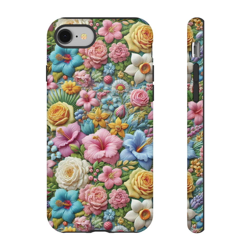 Elegant Pastel Flower Phone Case – Beautiful Floral Design, Durable Protection for Your Device, Stylish and Lightweight, Perfect Gift for Flower Lovers