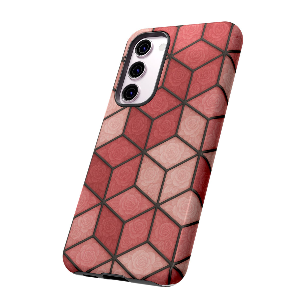 Geometric Stained Glass Illusion Phone Case Colorful Abstract Art, Aesthetic Protective Cover for iPhone, Samsung & Google, Unique Gift Idea Mom