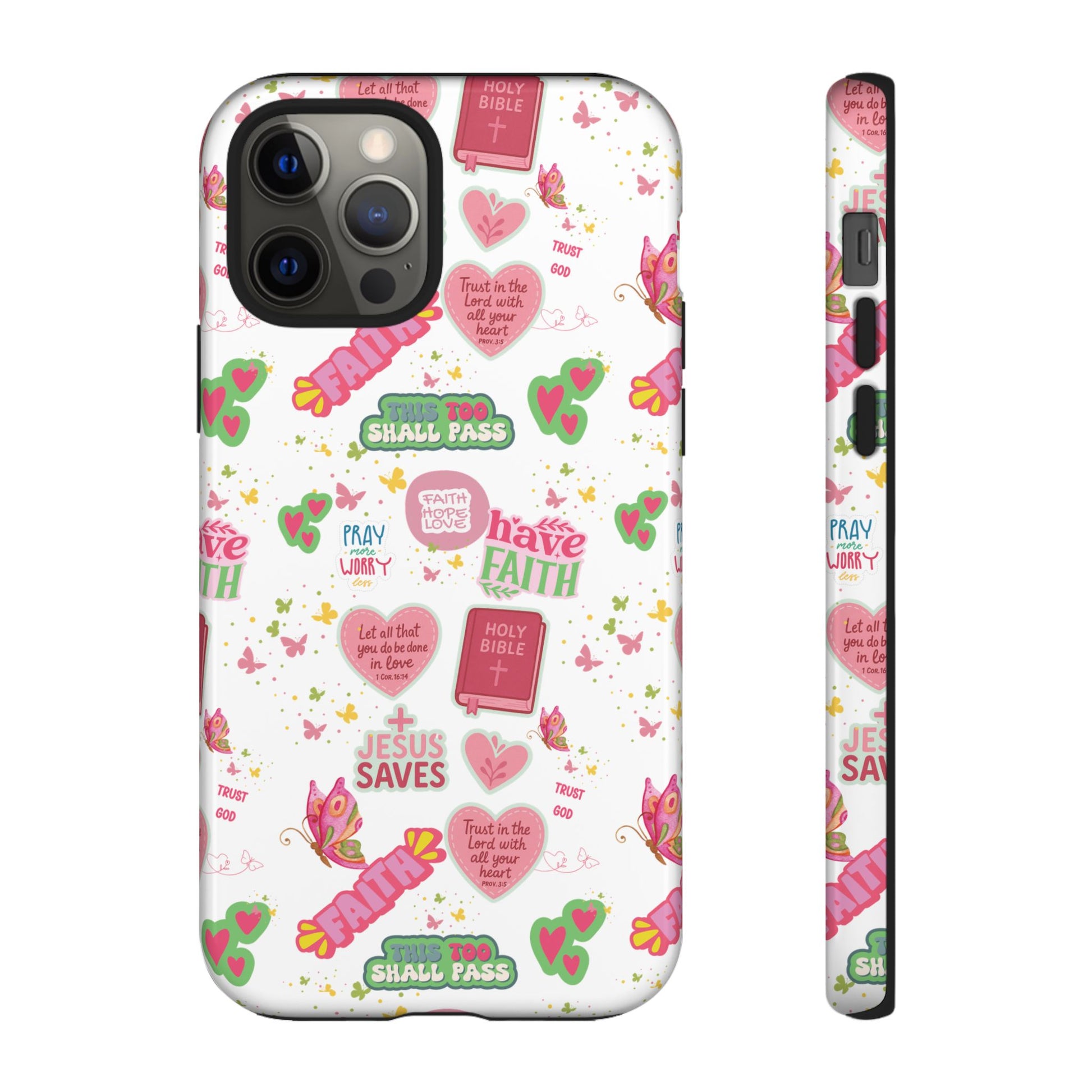 Carry Your Faith Everywhere | Christian Tough Phone Case with Bible Verse or Affirmation | Protective, Inspirational Gift for Christians