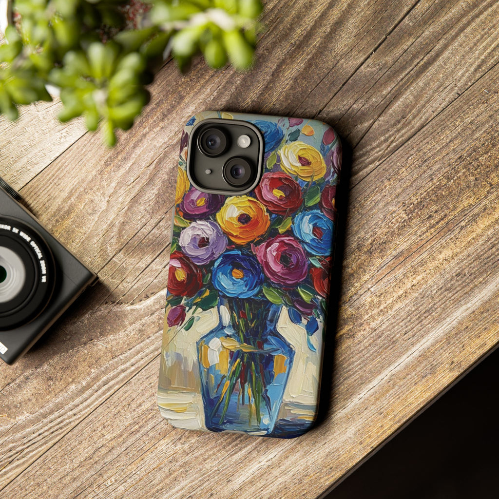 Floral Luxury Oil Painting Illusion Tough Case — Floral Art Phone Case for Art Lovers