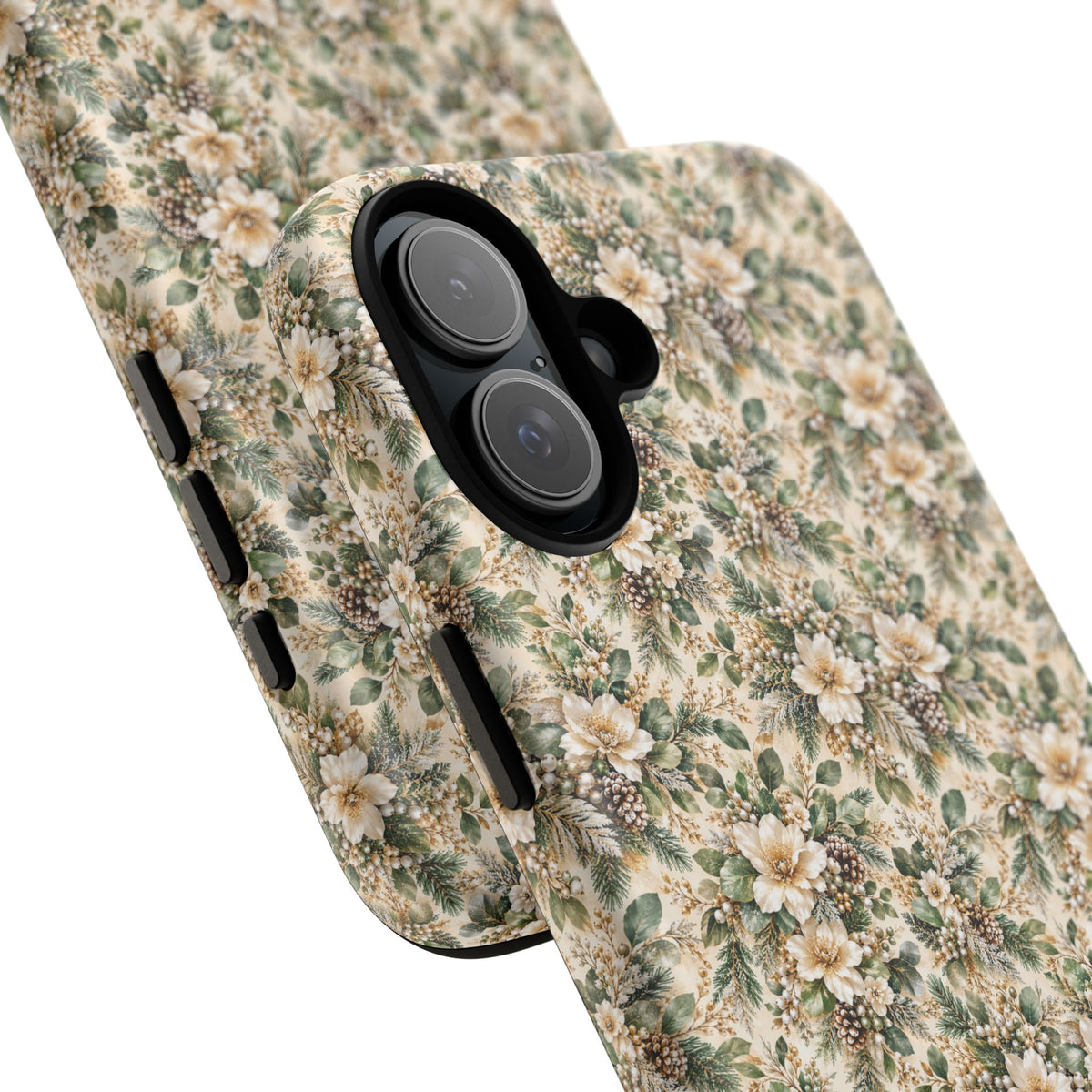 Sage Green & Champagne Floral MagSafe Tough Phone Case