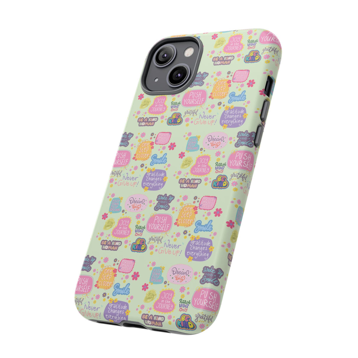 Good Vibes Only Protective Phone Case  Shockproof Slim Aesthetic Motivational Quote Cover, Positive Affirmation Gift for Mom, Teens & Besties | iPhone & Galaxy