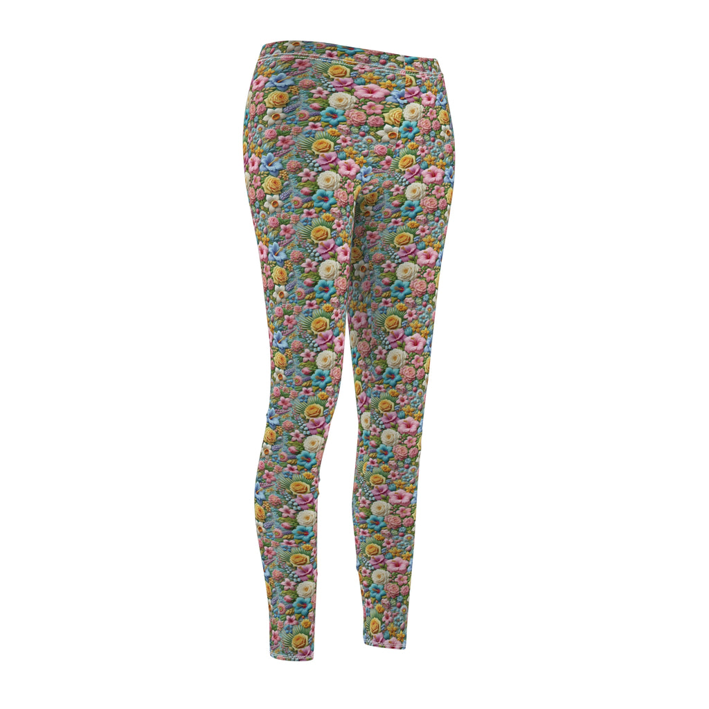 Floral Women's Casual Leggings Stylish, Comfortable High-Waisted Yoga Pants for Everyday Wear, Workout, and Lounge – Perfect Gift Idea for Her – Available in Plus Sizes - MRSBYVALLE