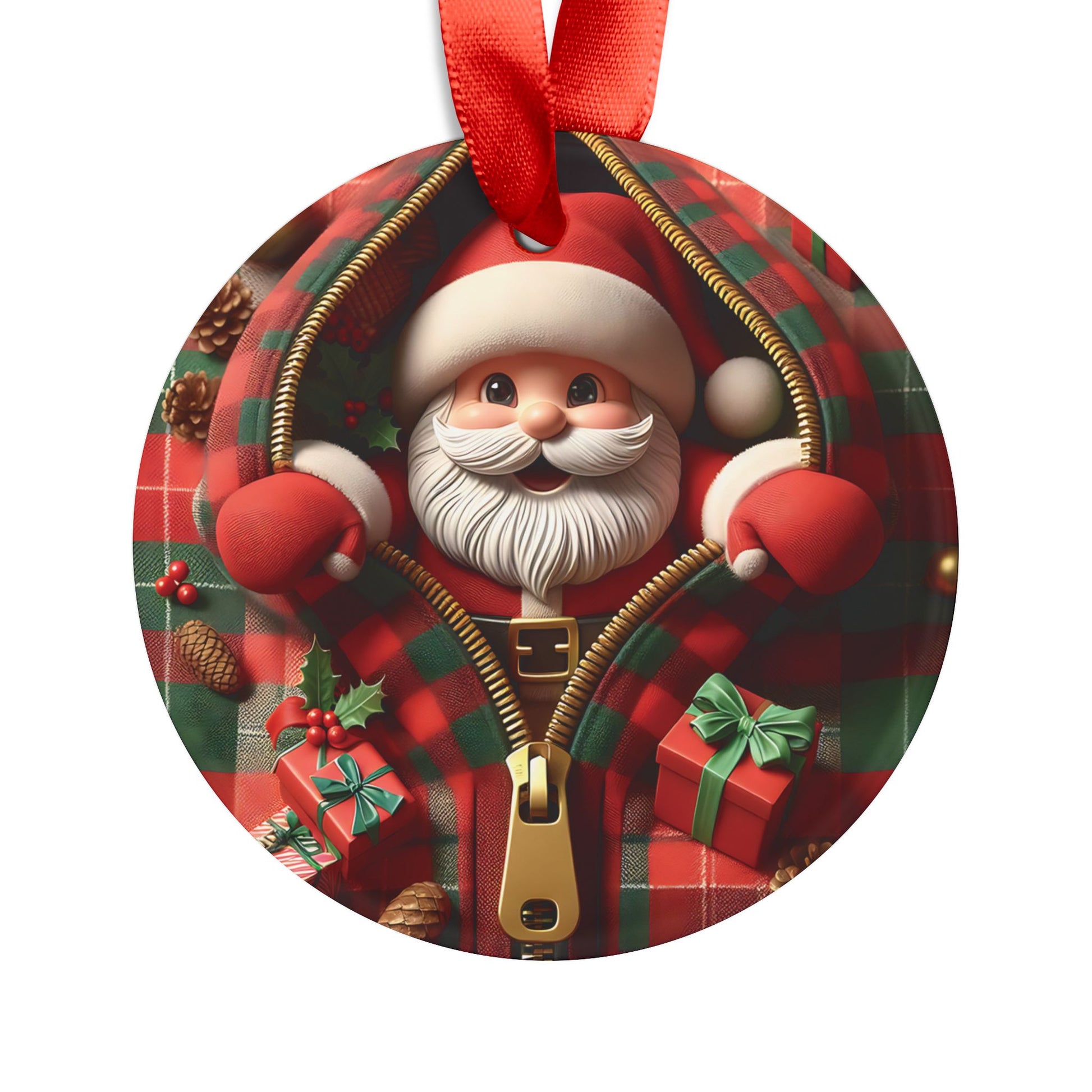 Enchanting 3D Illusion Santa Claus Ornament Festive Holiday Décor | Captivating Optical Illusion | Perfect for Christmas Tree, Gift, or Home Decoration Gift Giving - MRSBYVALLE