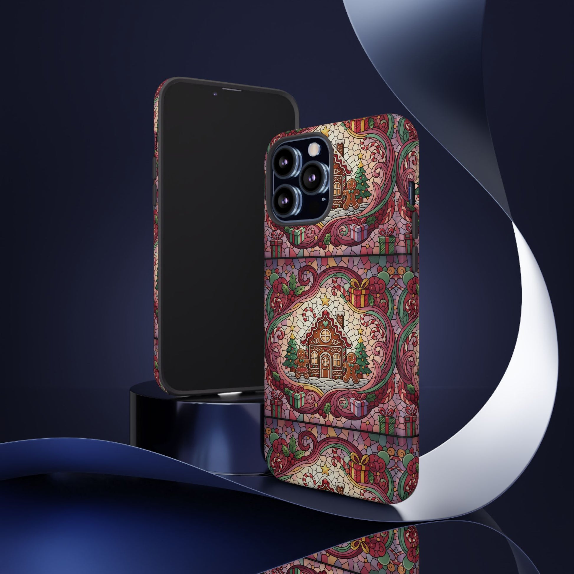 iPhone Case 17, 16  Gingerbread Stained Glass Tough Case Samsung perfect phone case