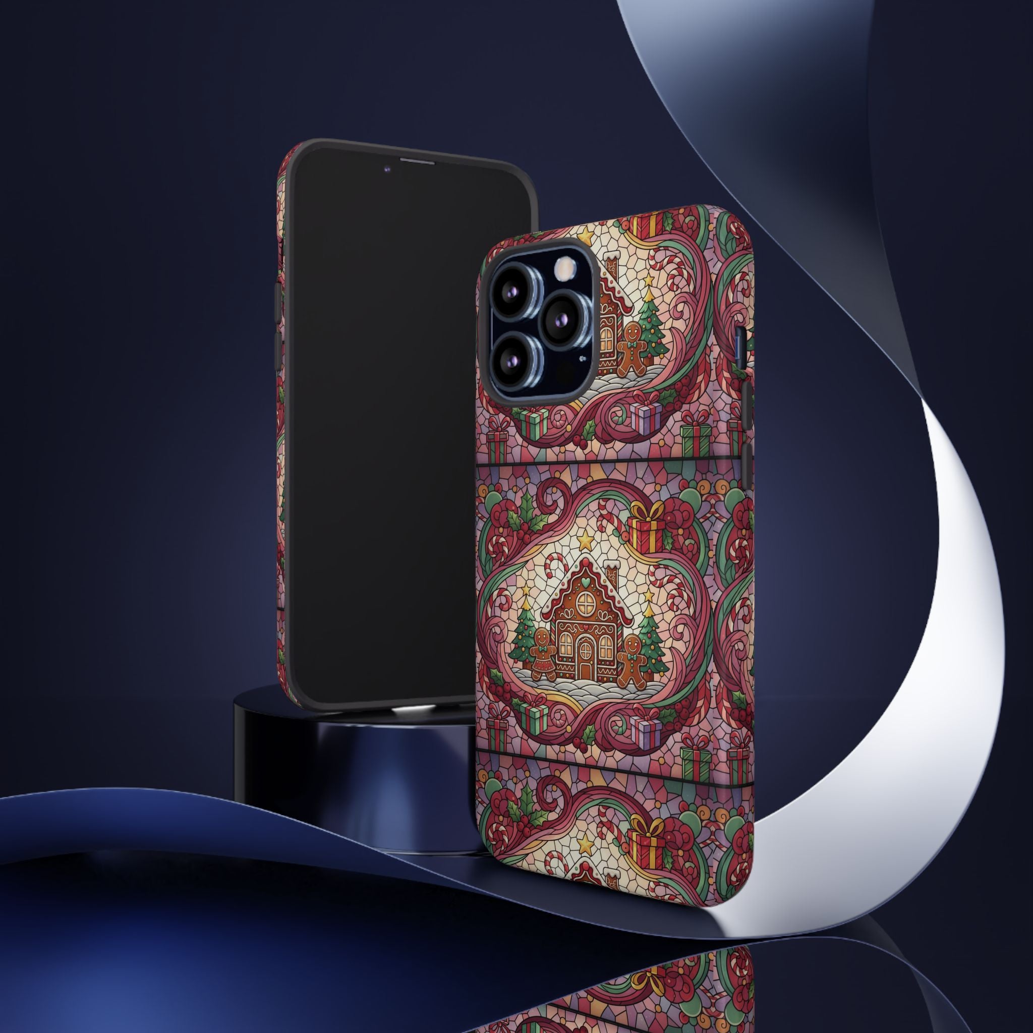 iPhone Case 17, 16  Gingerbread Stained Glass Tough Case Samsung perfect phone case