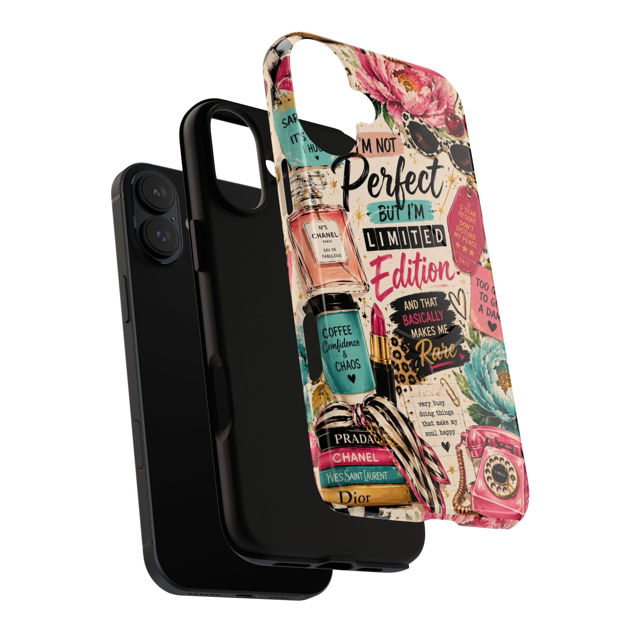 Perfect I'm Limited Edition phone case Tough Magnetic Case has Retro Funny Women's Gift Chic Pink Vintage iPhone & Samsung