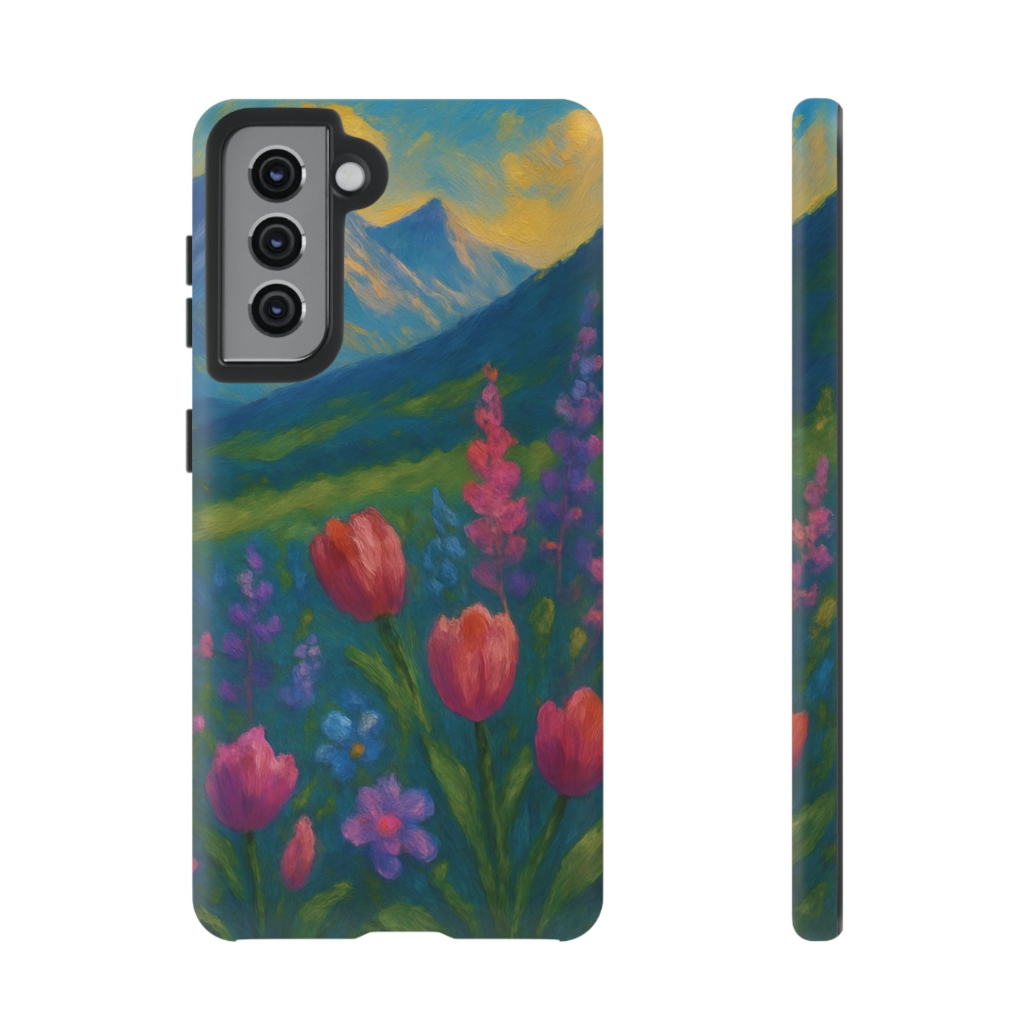 Mountains Wildflowers Phone Case | Vibrant Botanical Floral Design | Nature-Inspired Protective Cover for iPhone & Samsung | Trendy Aesthetic Gift Idea